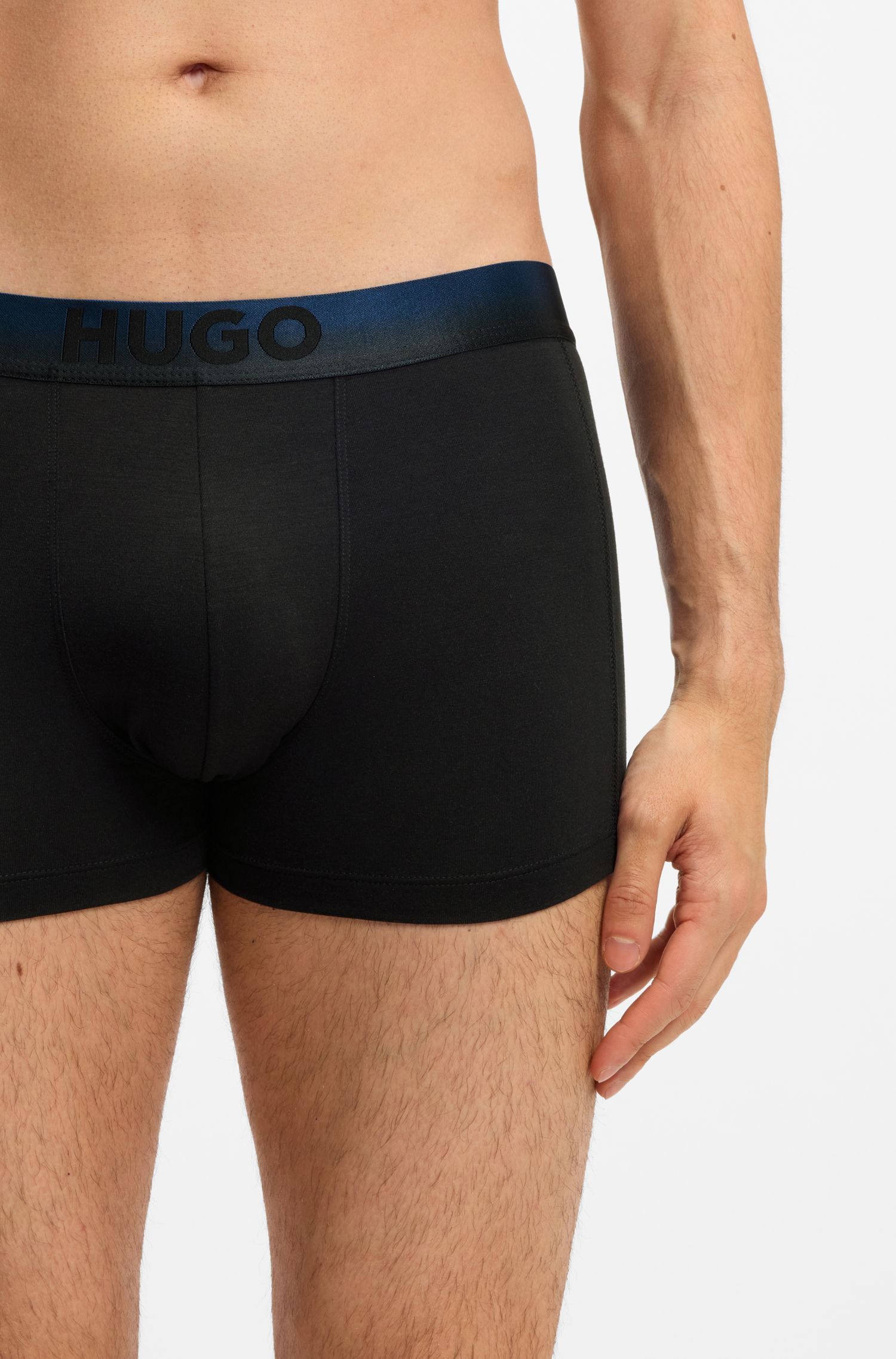 HUGO - Bộ ba quần đùi nam có cạp quần đổi màu