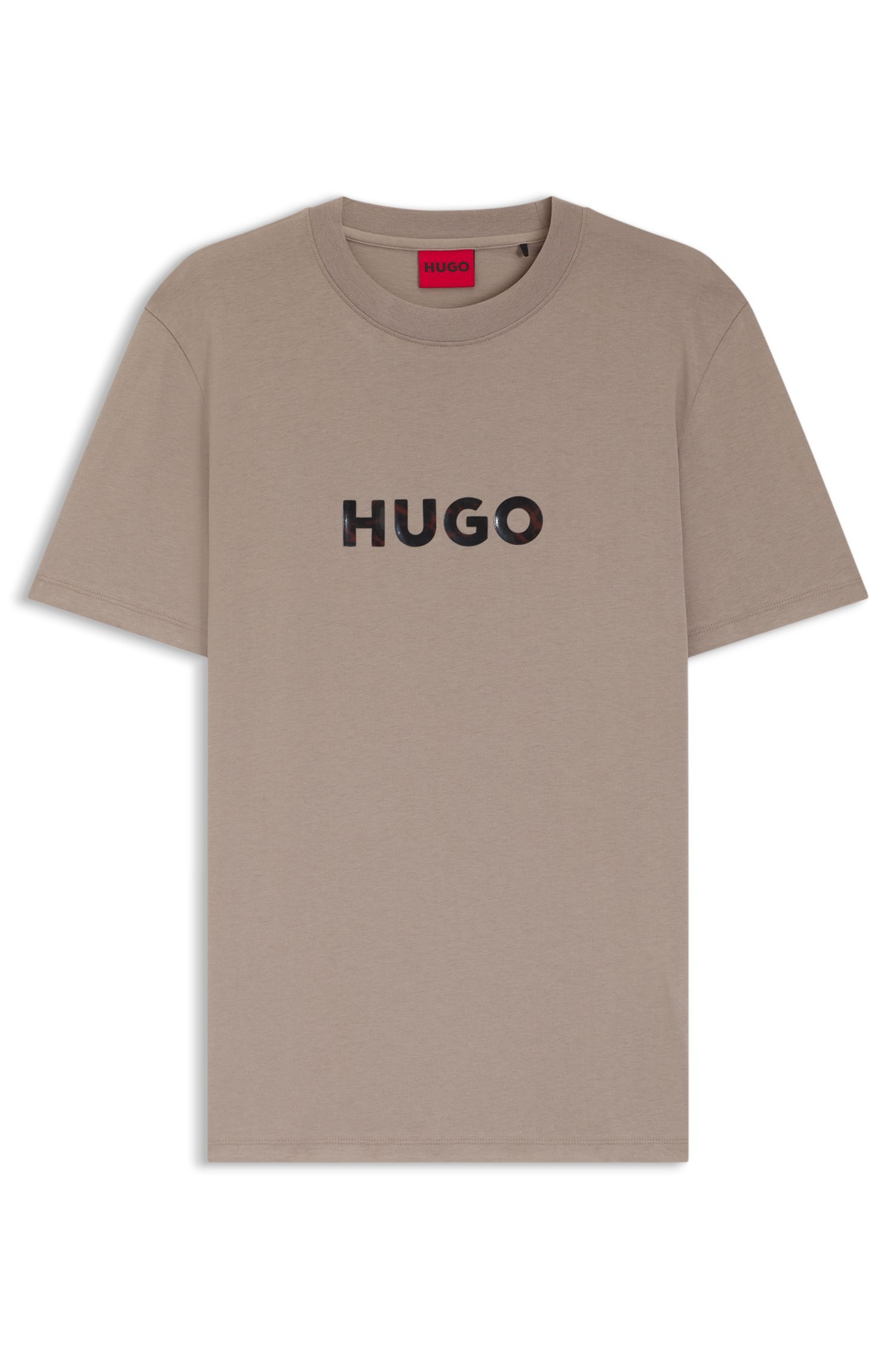HUGO - Áo thun in logo hình rùa, chất liệu cotton jersey