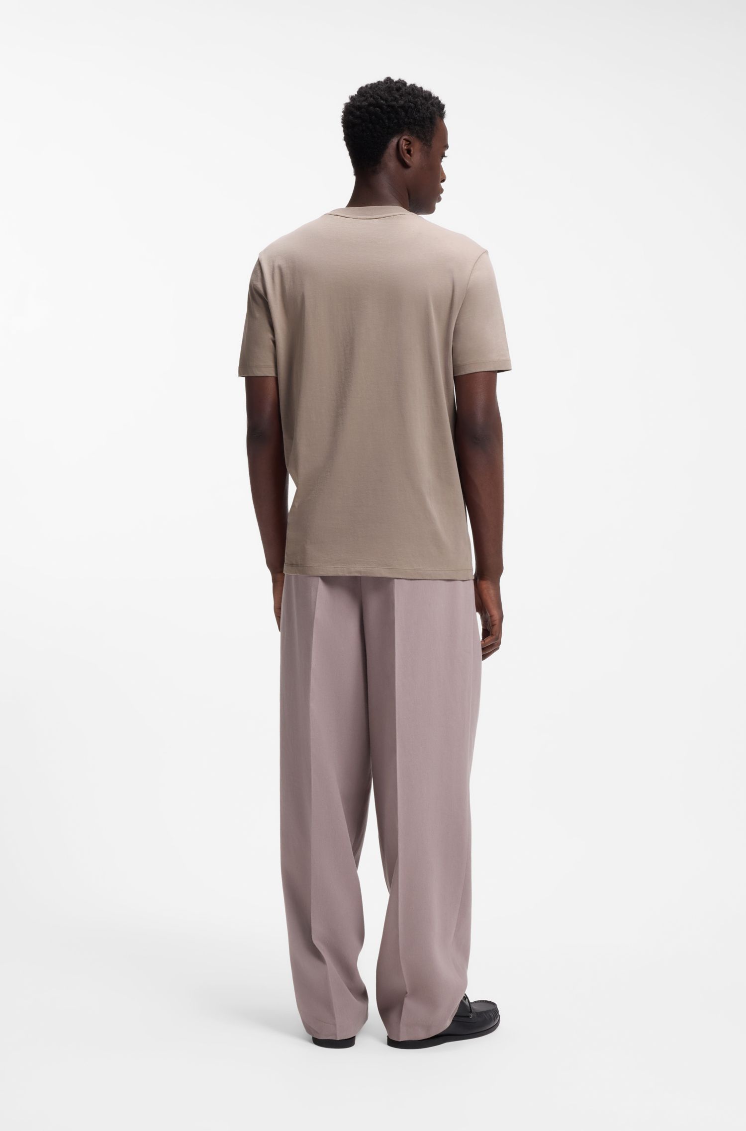 HUGO - Áo thun in logo hình rùa, chất liệu cotton jersey