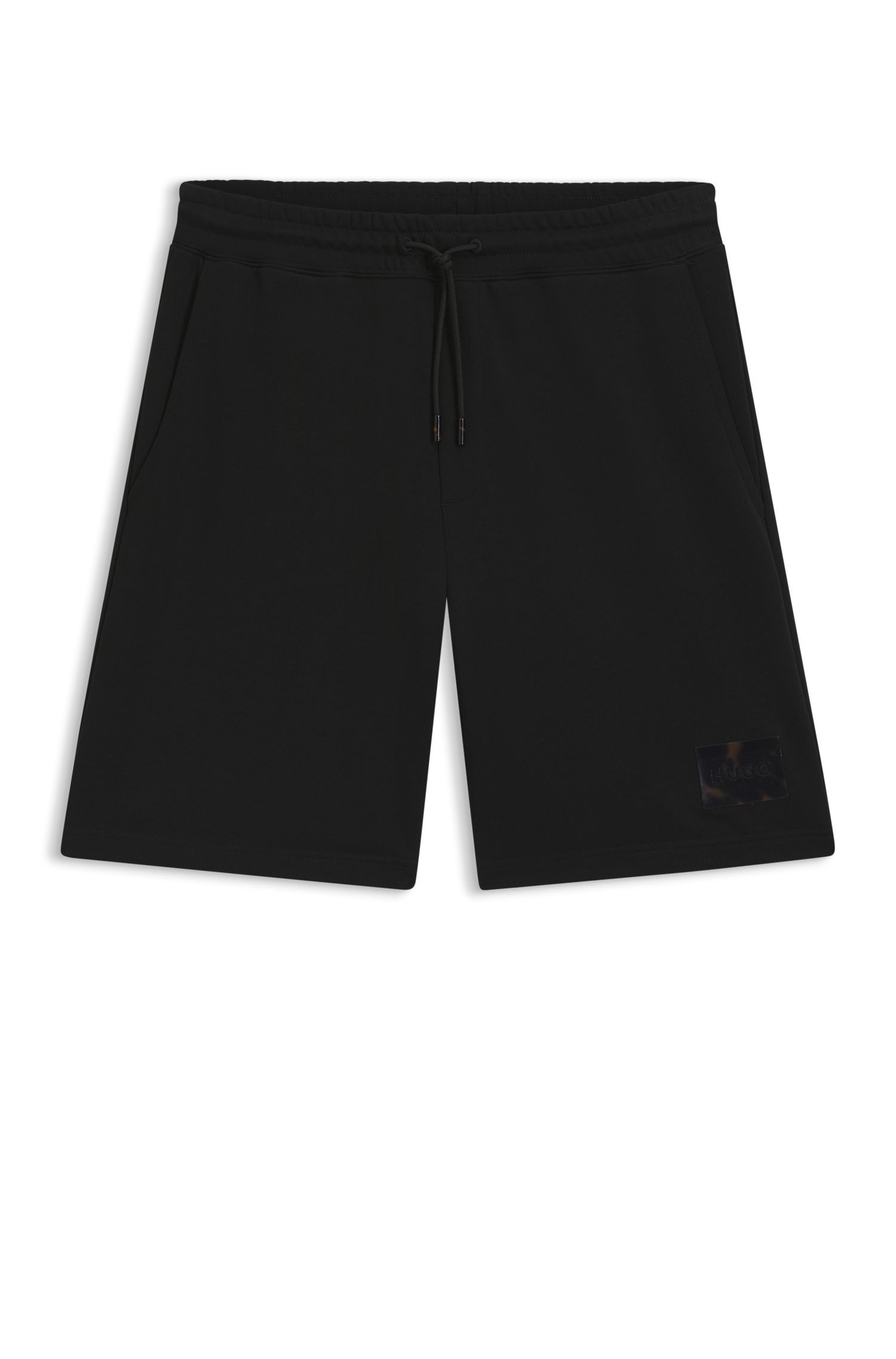 HUGO - Quần short in logo hình con rùa, chất liệu cotton terry