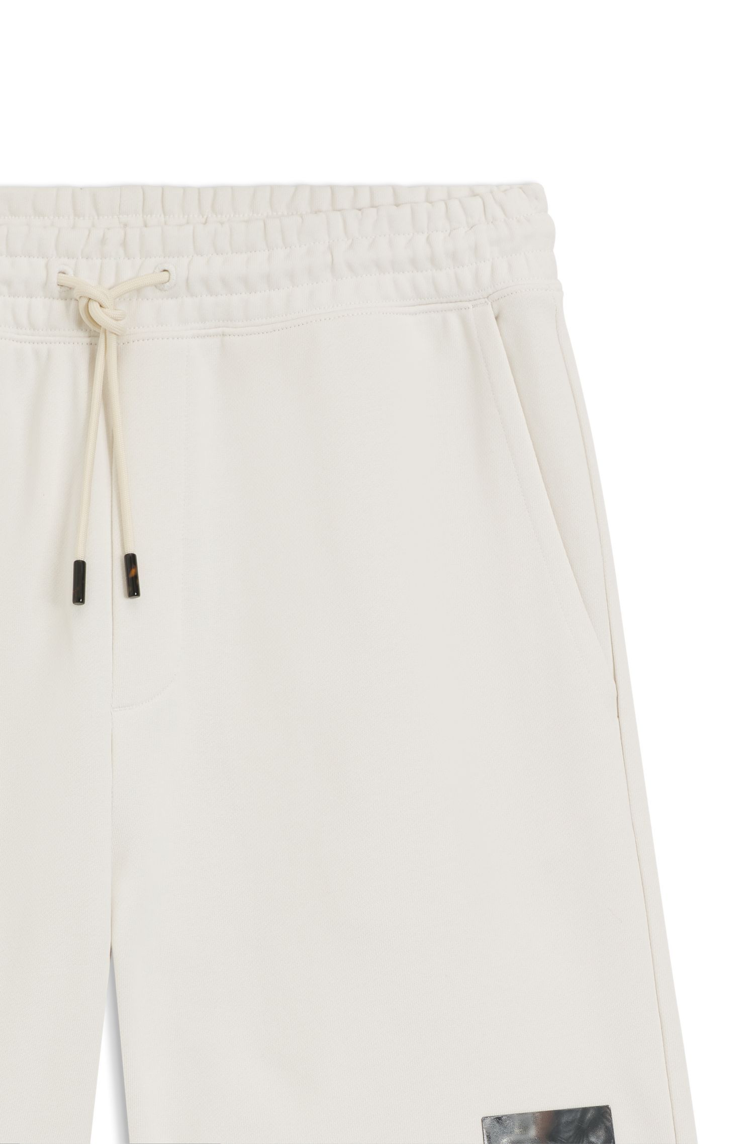 HUGO - Quần short in logo hình con rùa, chất liệu cotton terry