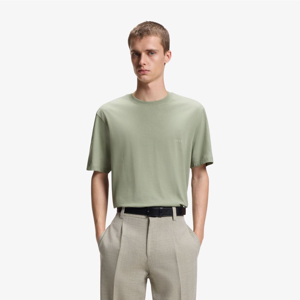 HUGO - Áo thun cotton jersey với hình in ở phía sau.