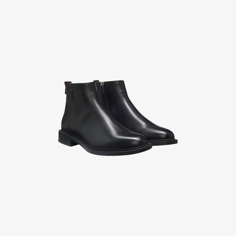 HUGO - Giày boots da chi tiết logo viền