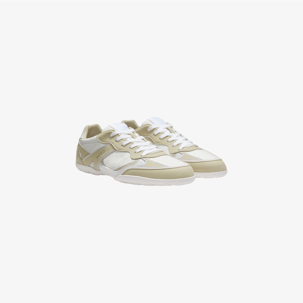 HUGO - Giày thể thao chất liệu lưới và faux suede