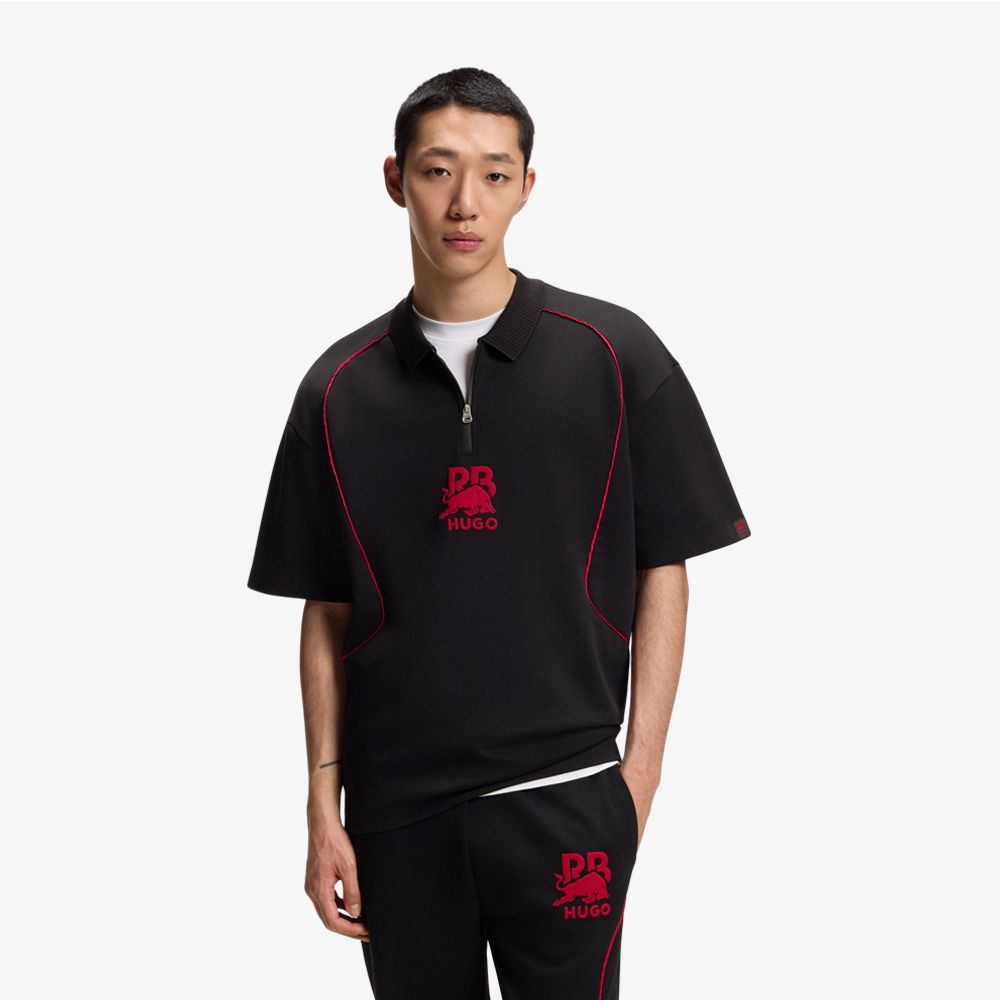 HUGO - Áo polo Hugo x RB với họa tiết bò tót