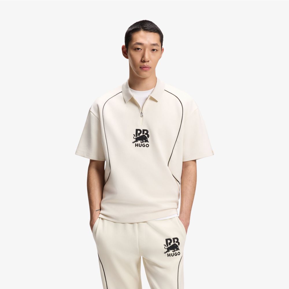HUGO - Áo polo Hugo x RB với họa tiết bò tót