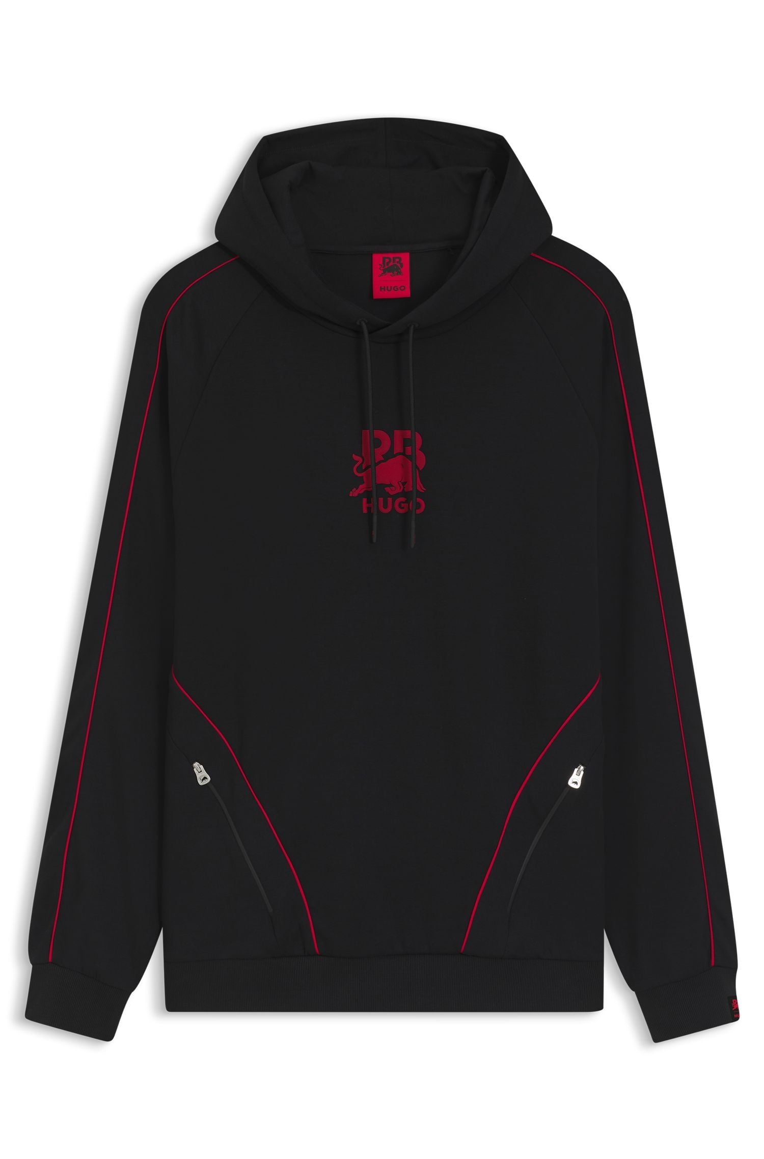 Áo hoodie cotton co giãn Hugo x RB với họa tiết bò tót