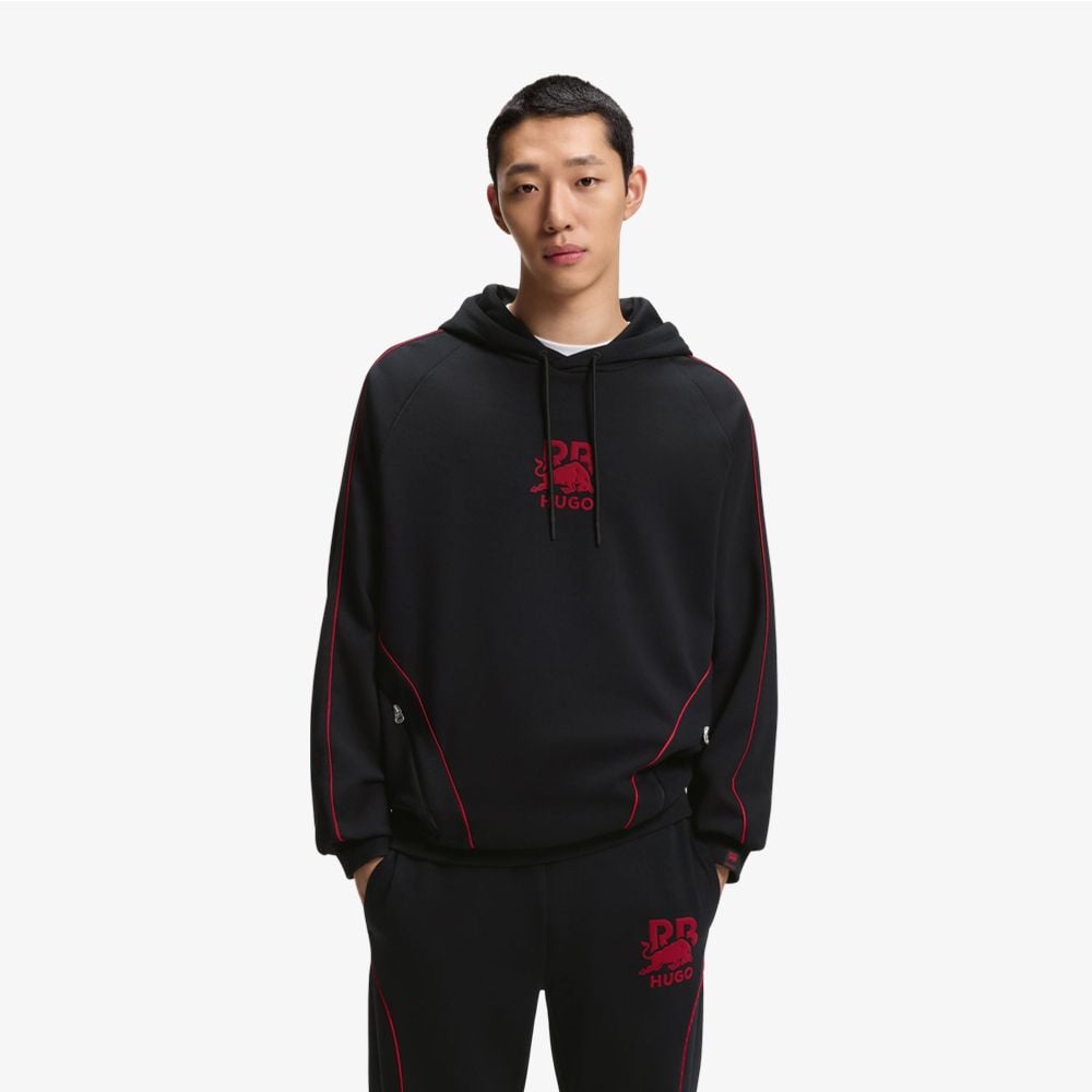 Áo hoodie cotton co giãn Hugo x RB với họa tiết bò tót