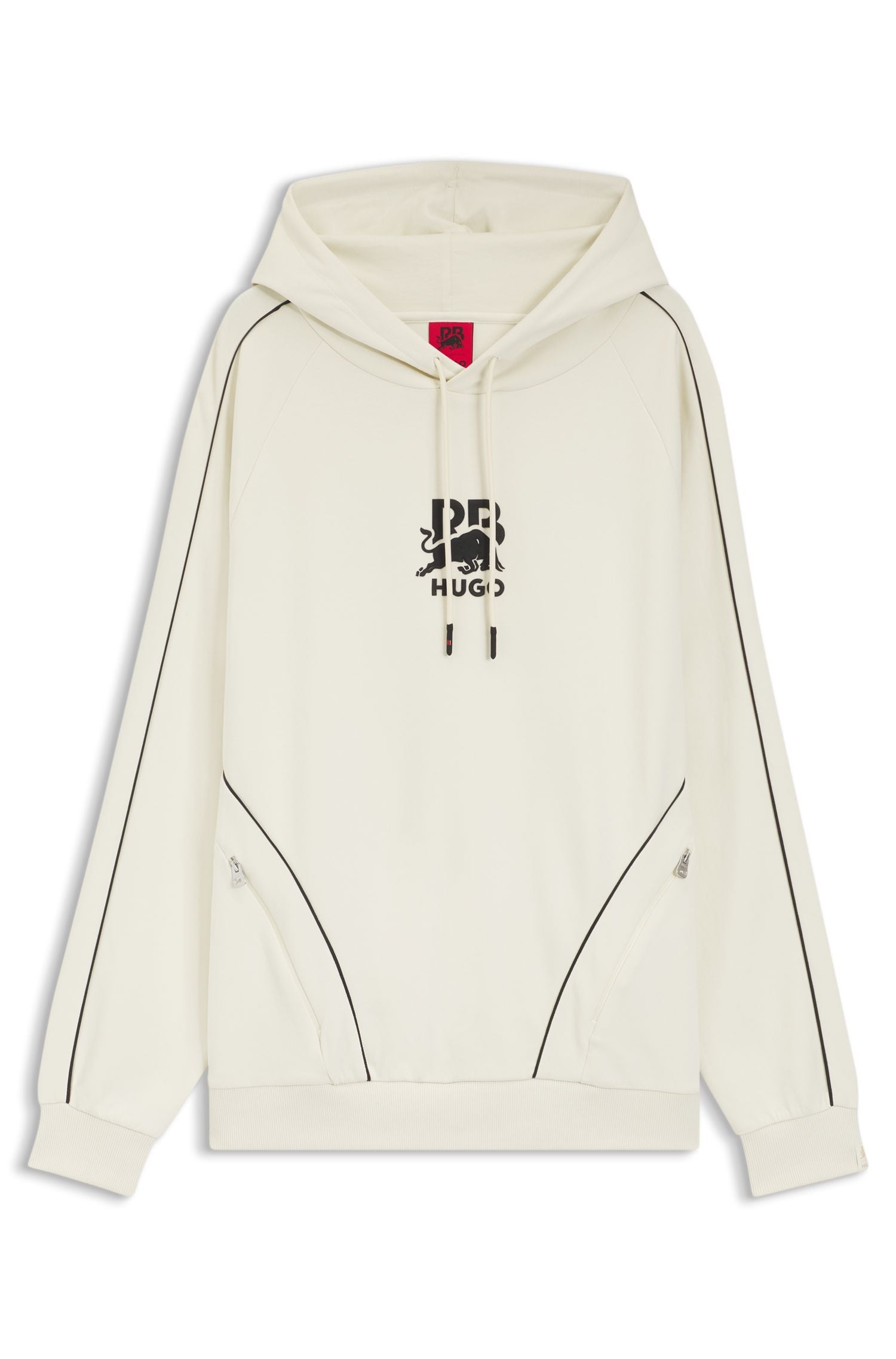 Áo hoodie cotton co giãn Hugo x RB với họa tiết bò tót