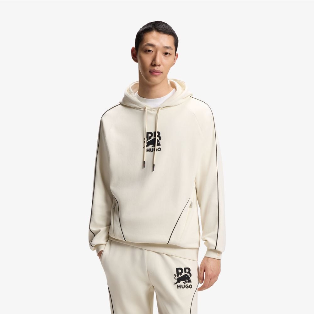 Áo hoodie cotton co giãn Hugo x RB với họa tiết bò tót