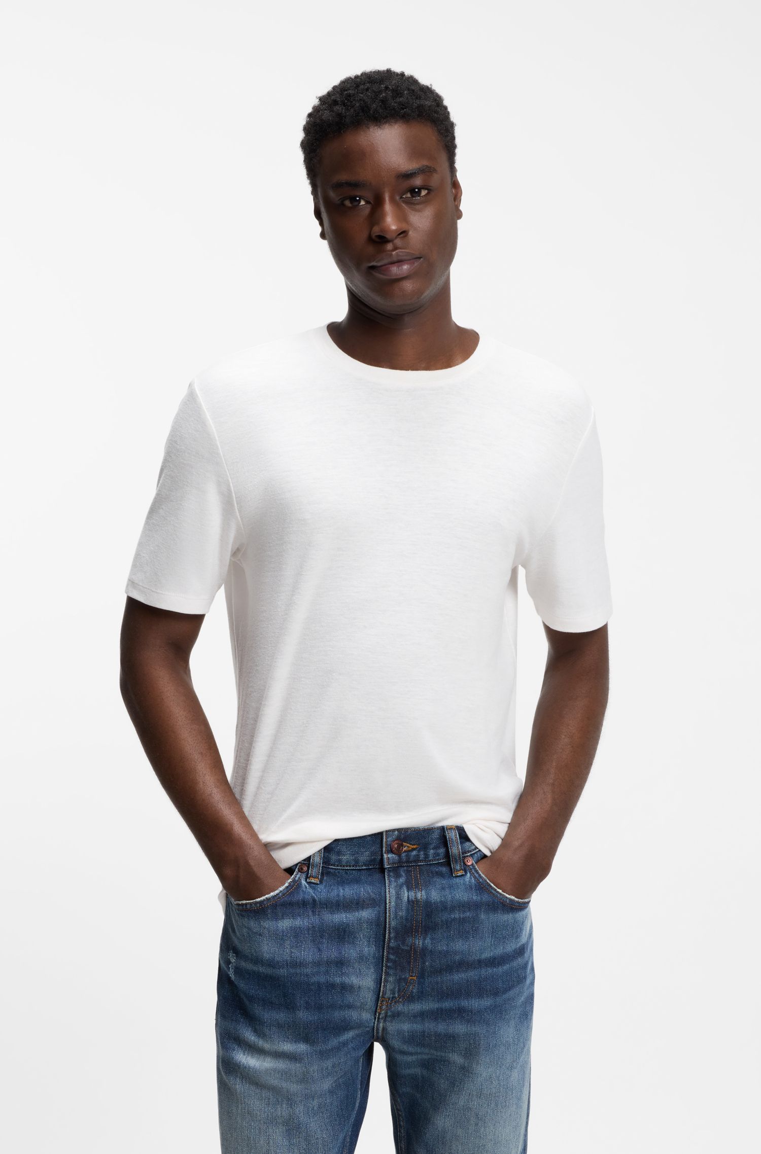 Áo thun dệt thô slim fit