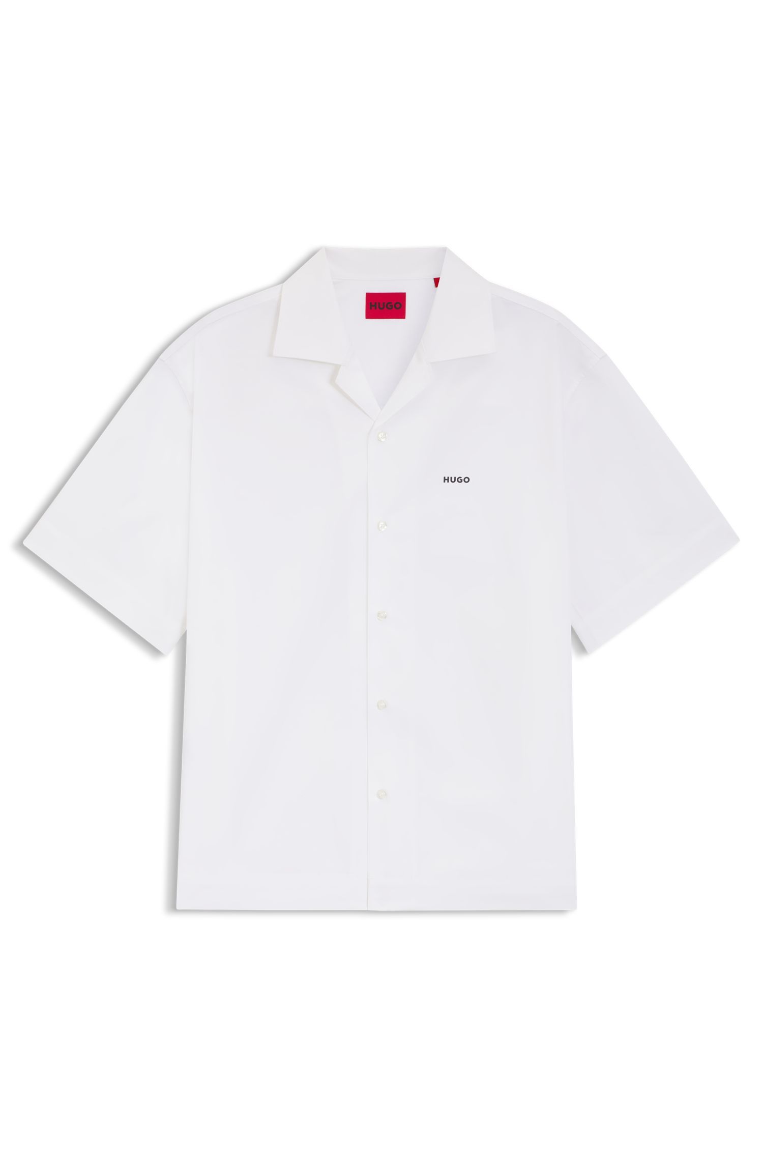 HUGO - Áo sơ mi oversize chất liệu cotton mềm mại