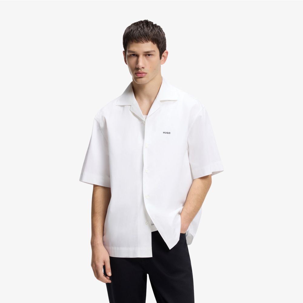 HUGO - Áo sơ mi oversize chất liệu cotton mềm mại