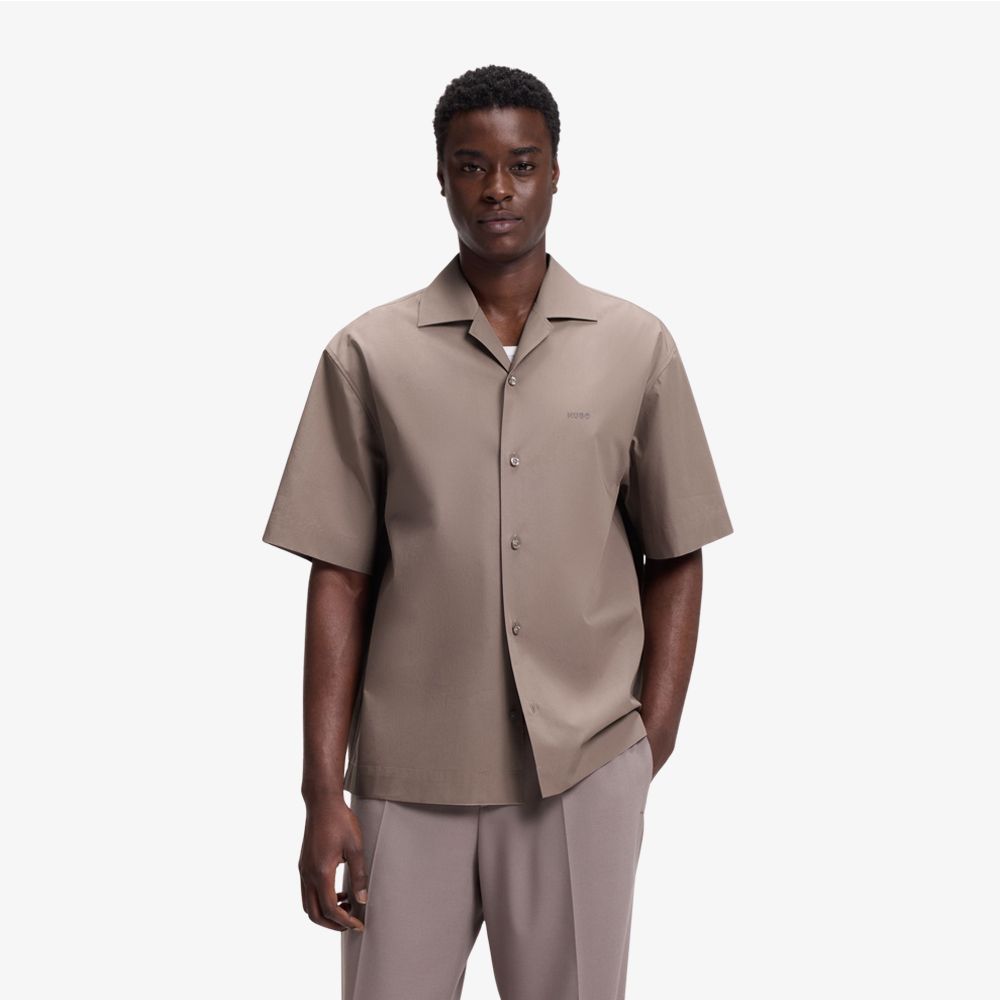 HUGO - Áo sơ mi oversize chất liệu cotton mềm mại