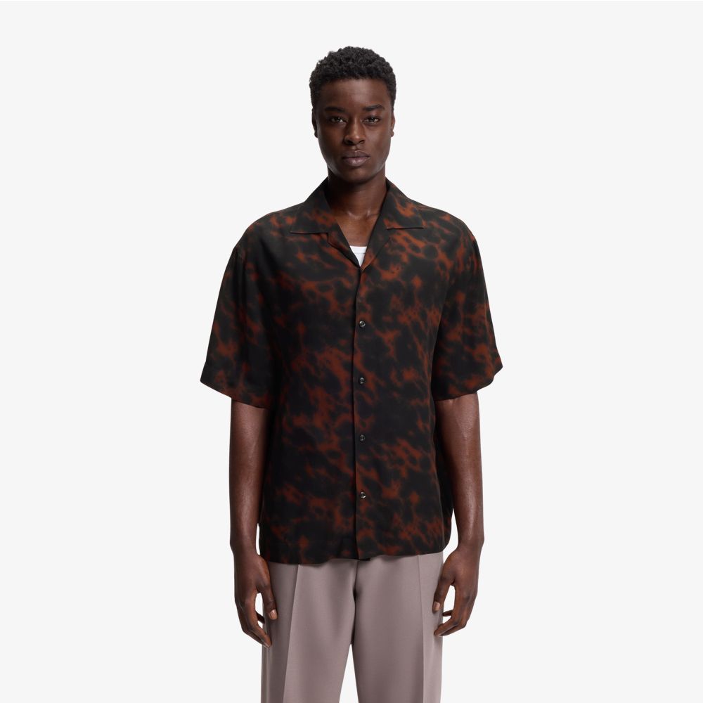 HUGO - Áo sơ mi oversize in kỹ thuật số