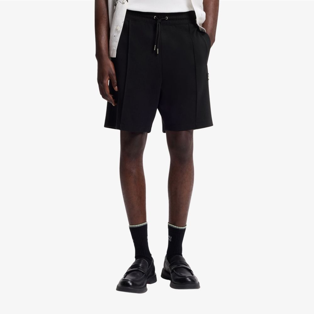 HUGO - Quần short với viền logo xếp lớp