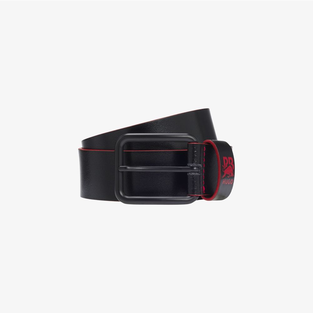 HUGO x RB Thắt lưng da Ý với logo hình bò tót Racing Bull