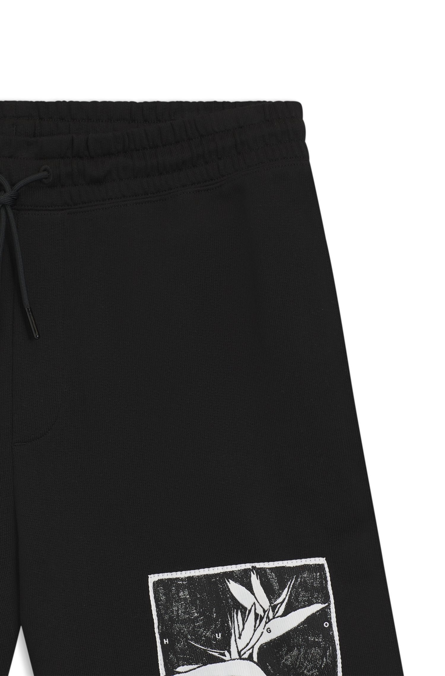 HUGO - Quần short chất liệu cotton terry họa tiết
