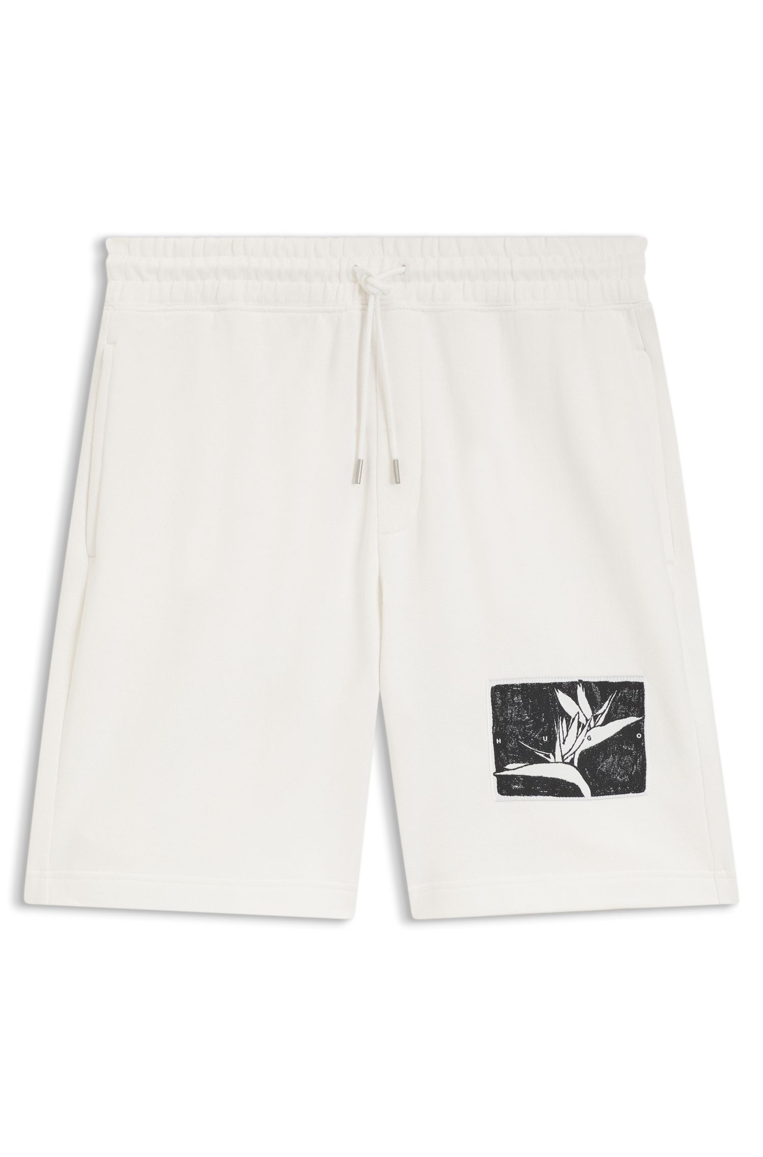 HUGO - Quần short chất liệu cotton terry họa tiết