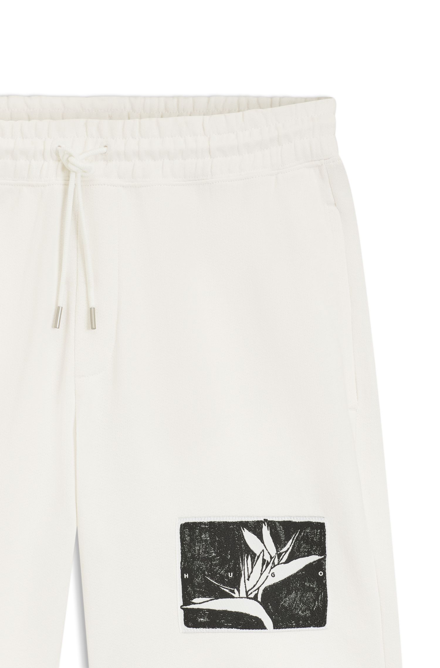 HUGO - Quần short chất liệu cotton terry họa tiết
