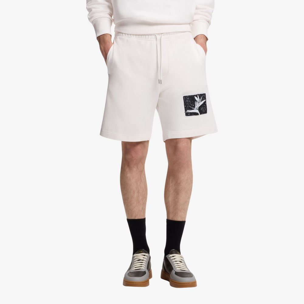 HUGO - Quần short chất liệu cotton terry họa tiết