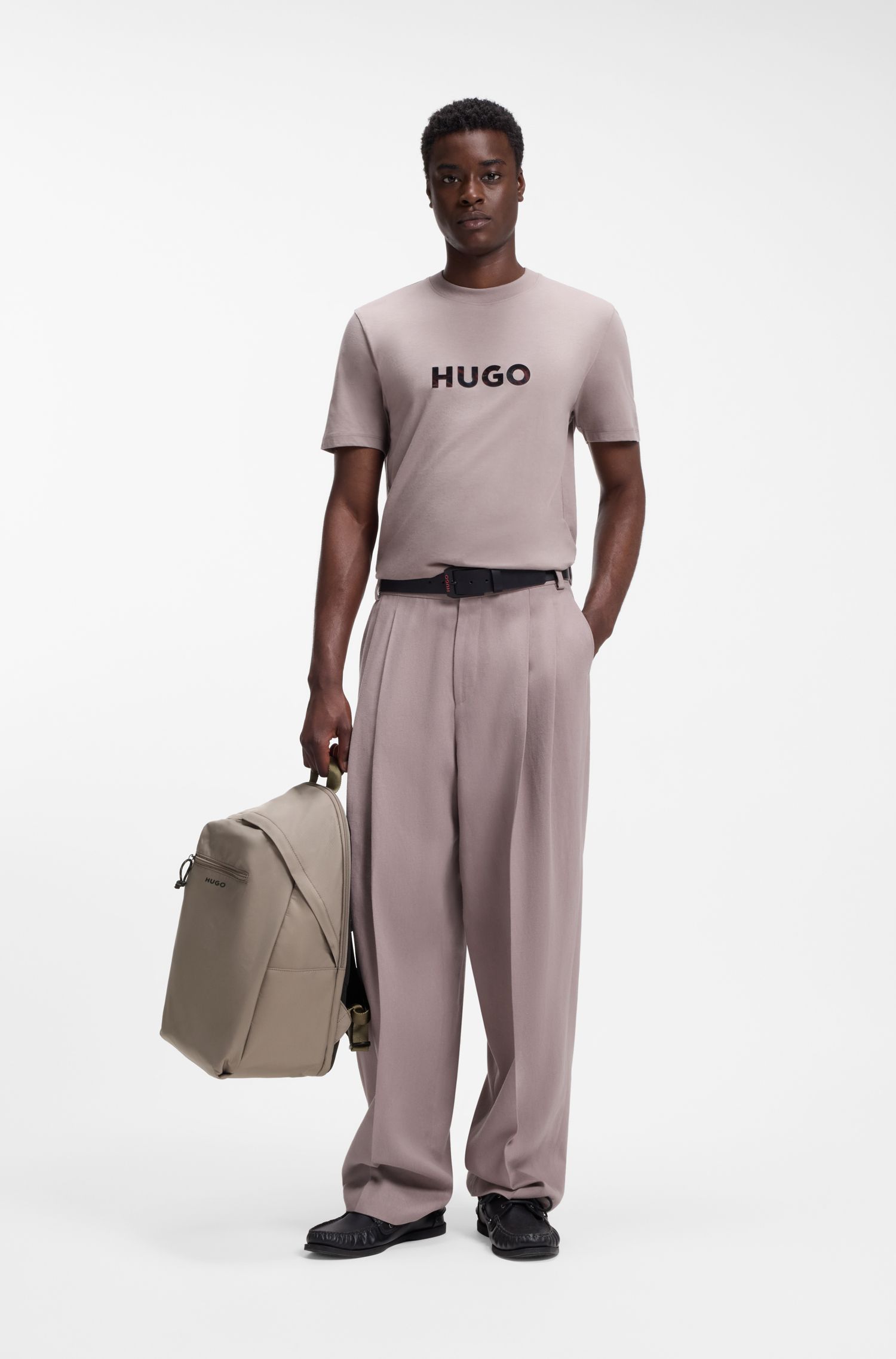 HUGO - Ba lô có logo tương phản
