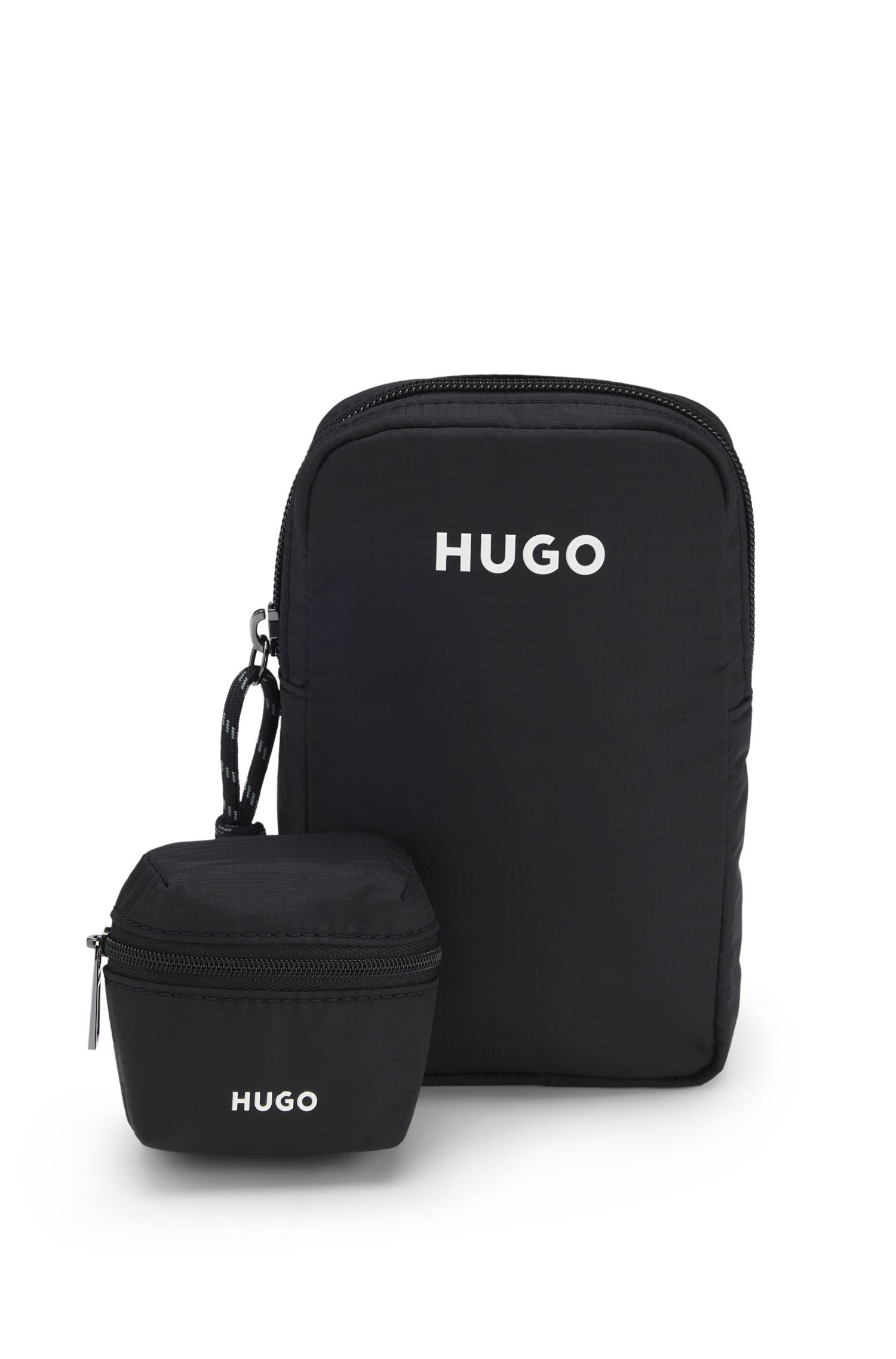 HUGO - Giá đỡ điện thoại có logo kèm túi nhỏ.