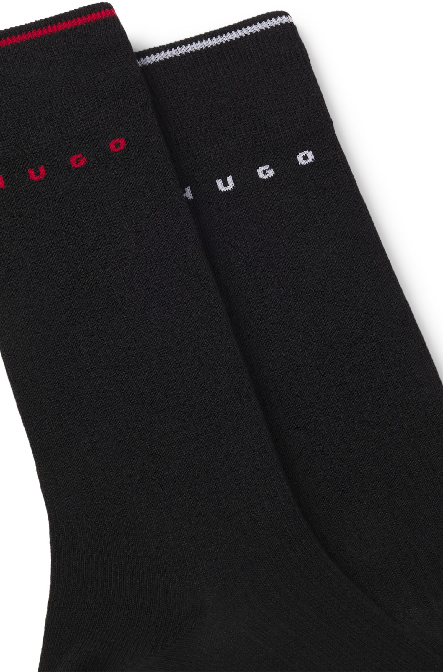 HUGO - Bộ hai đôi tất gân cotton pha