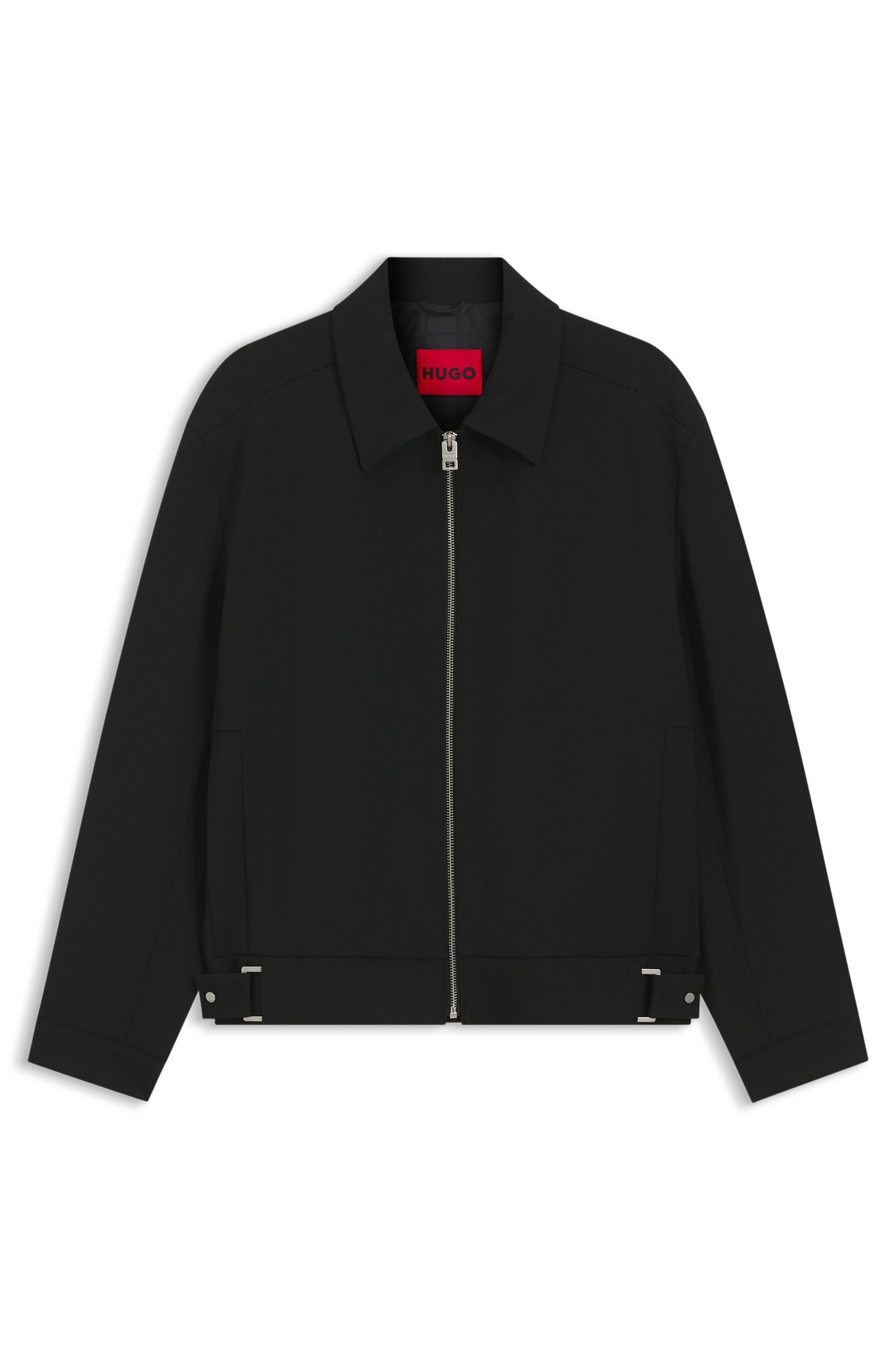 HUGO - Áo khoác canvas co giãn modern fit