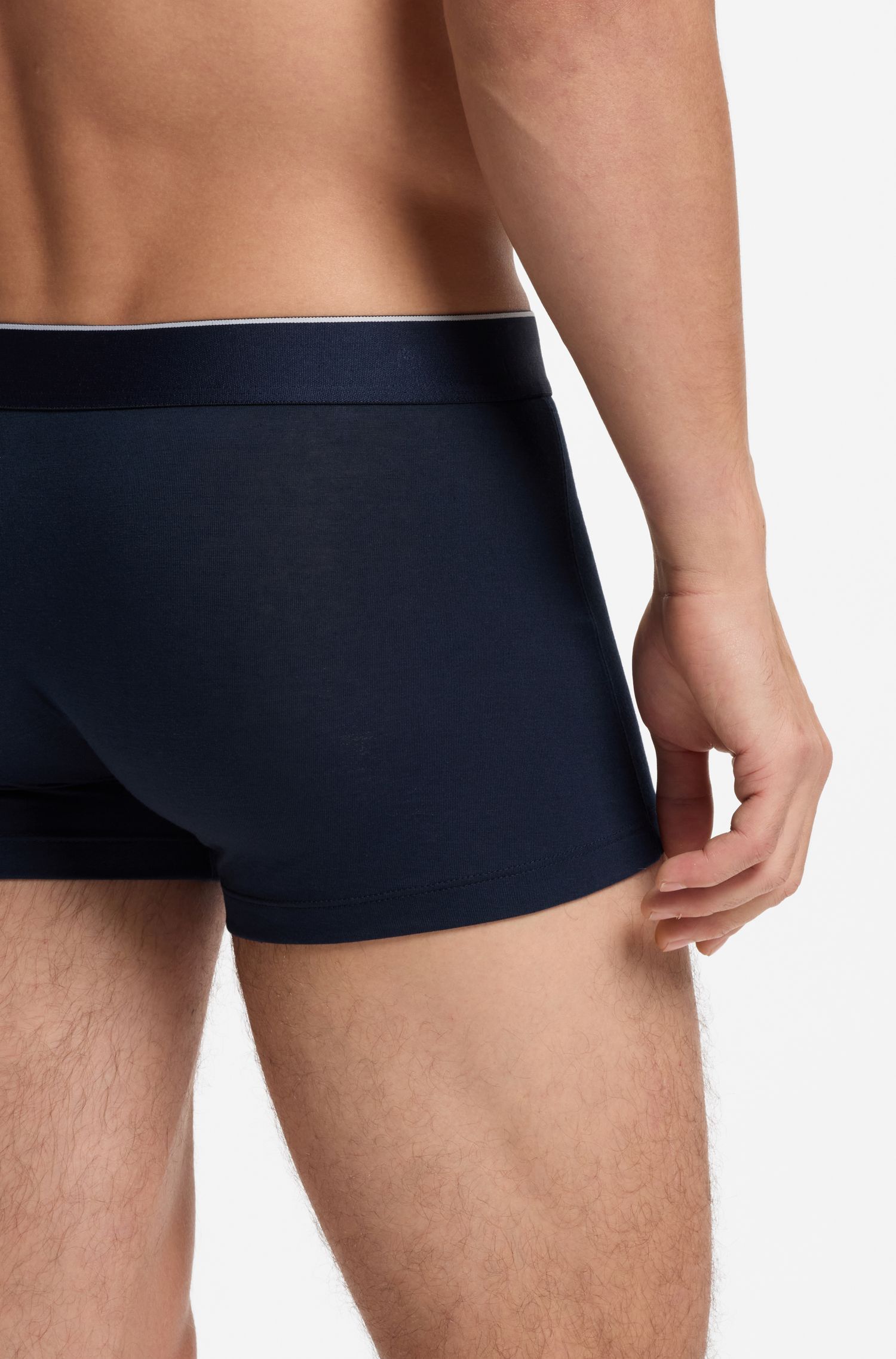 HUGO - Quần đùi jacquard với cạp quần lộ ra ngoài.
