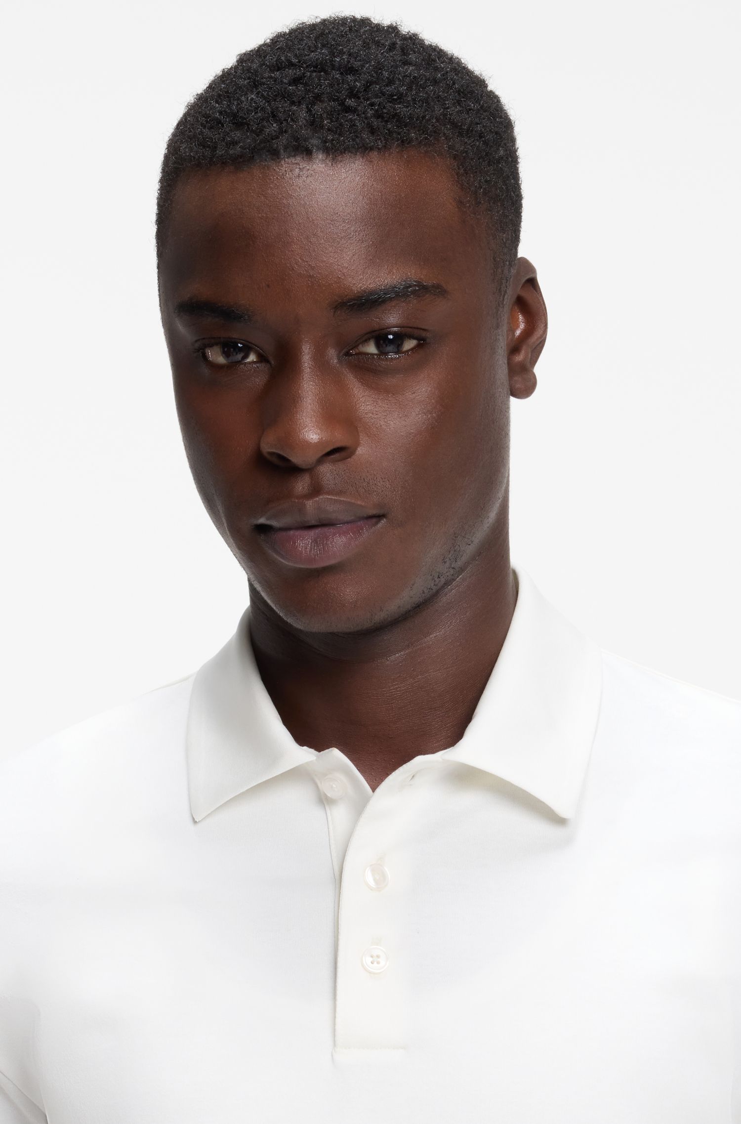 HUGO - Áo polo dáng ôm làm từ vải cotton đã qua xử lý mercerized.