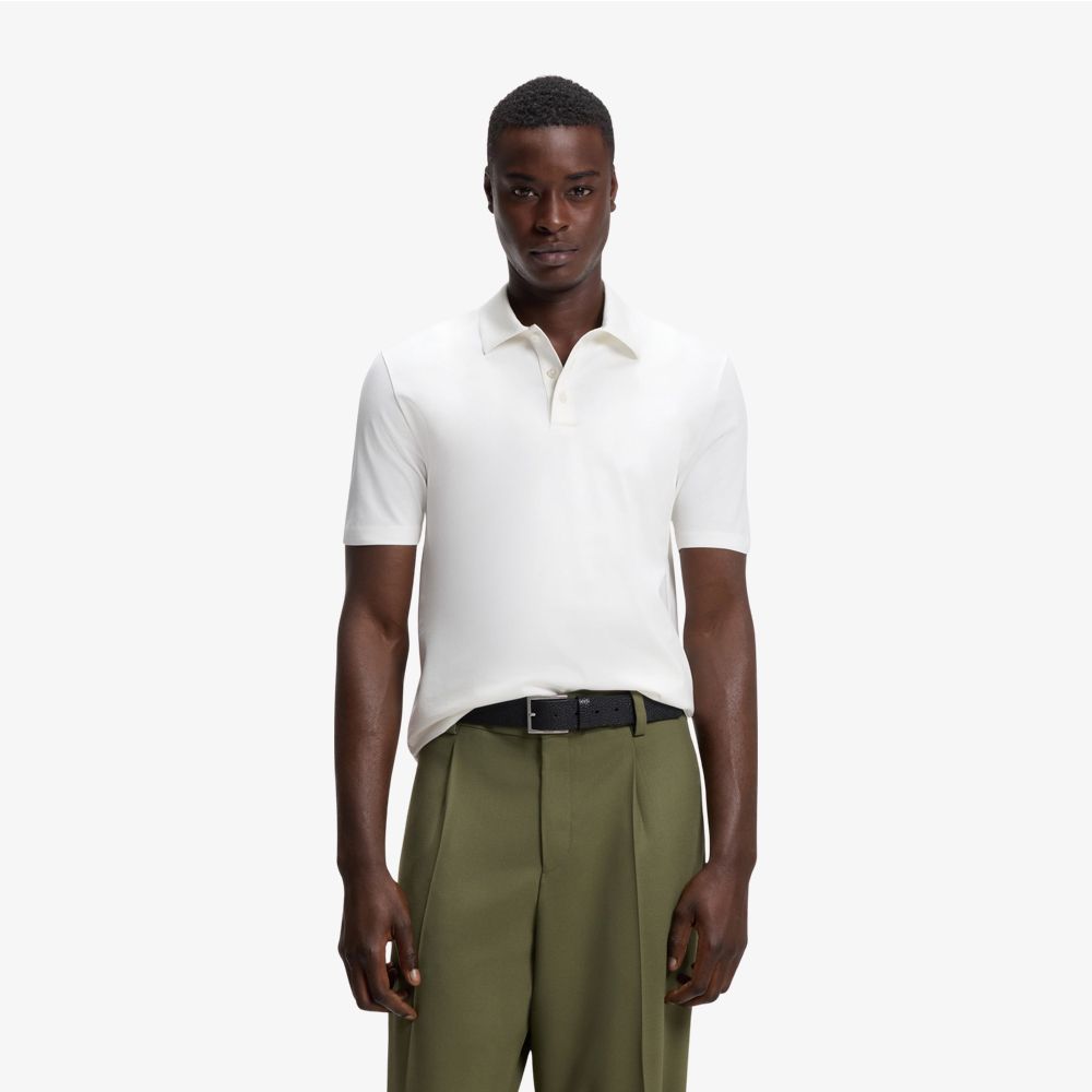 HUGO - Áo polo dáng ôm làm từ vải cotton đã qua xử lý mercerized.