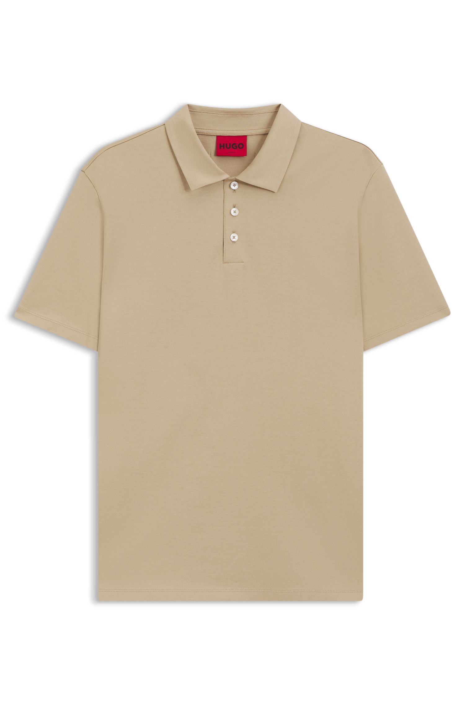 HUGO - Áo polo dáng ôm làm từ vải cotton đã qua xử lý mercerized.