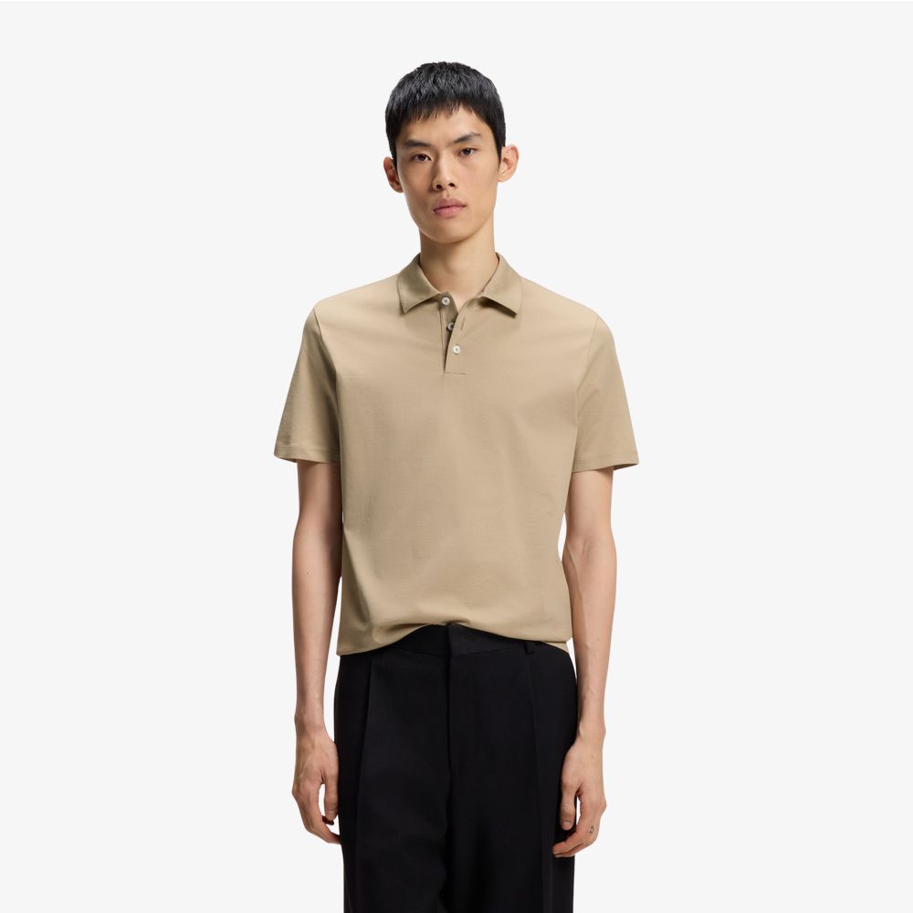 HUGO - Áo polo dáng ôm làm từ vải cotton đã qua xử lý mercerized.