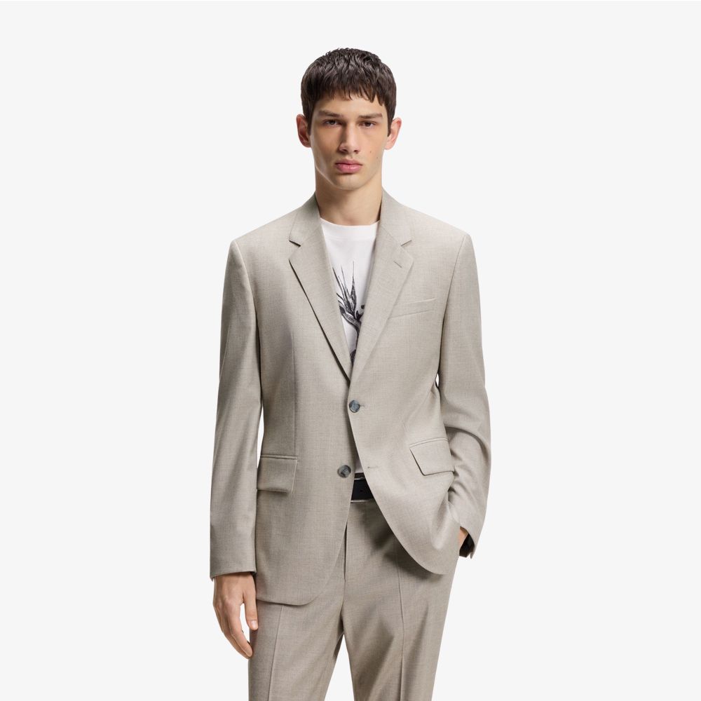 HUGO - Áo vest công sở dáng hiện đại, chất liệu vải chéo co giãn.