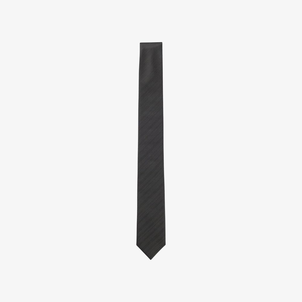 HUGO - Cà vạt lụa họa tiết dệt jacquard