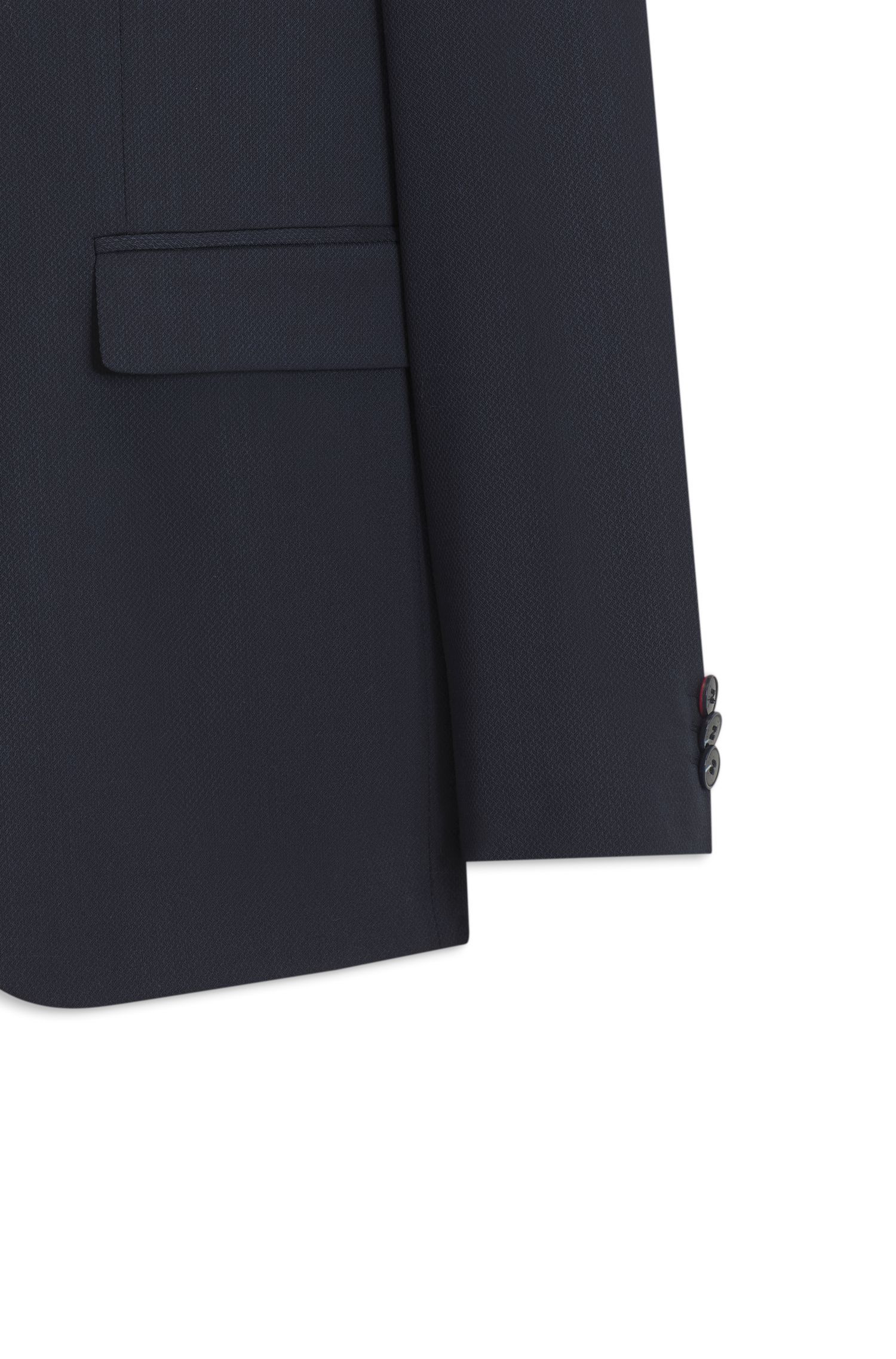 HUGO - Bộ suit hai mảnh extra-slim fit vải họa tiết