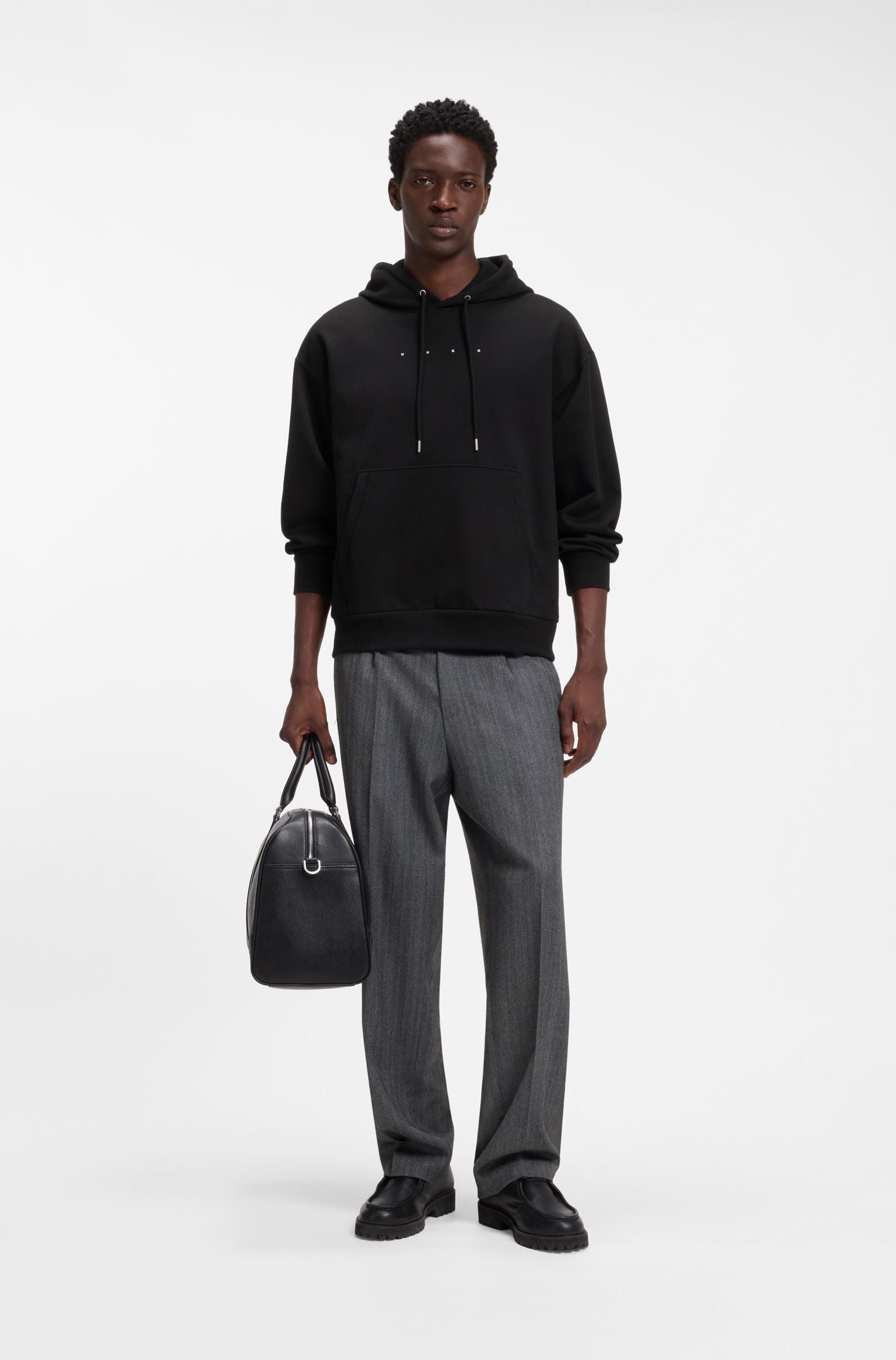 Áo hoodie oversize in logo trước sau