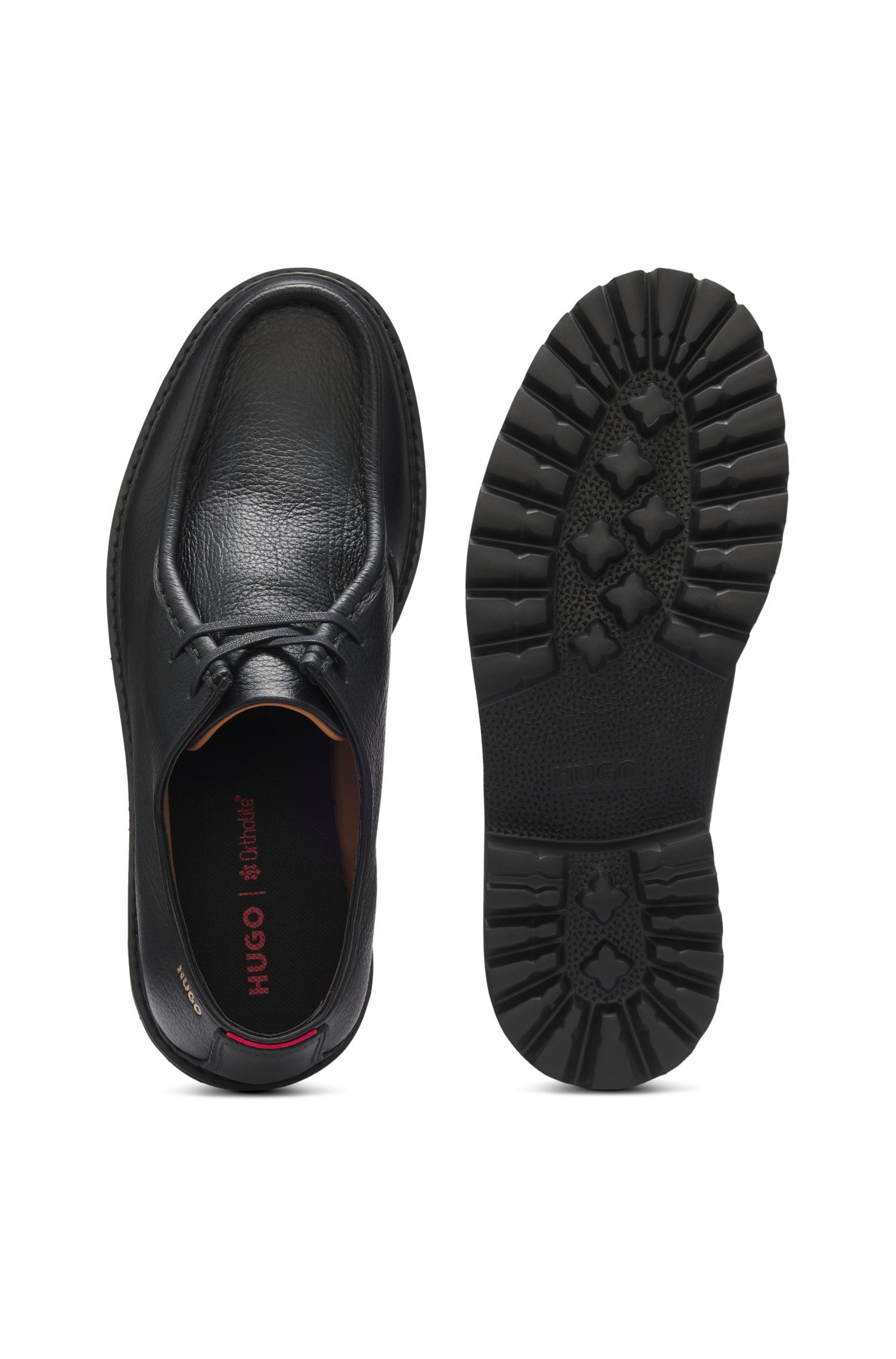 HUGO - Giày Derby lấy cảm hứng từ giày moccasin, làm từ da thuộc mềm mại.
