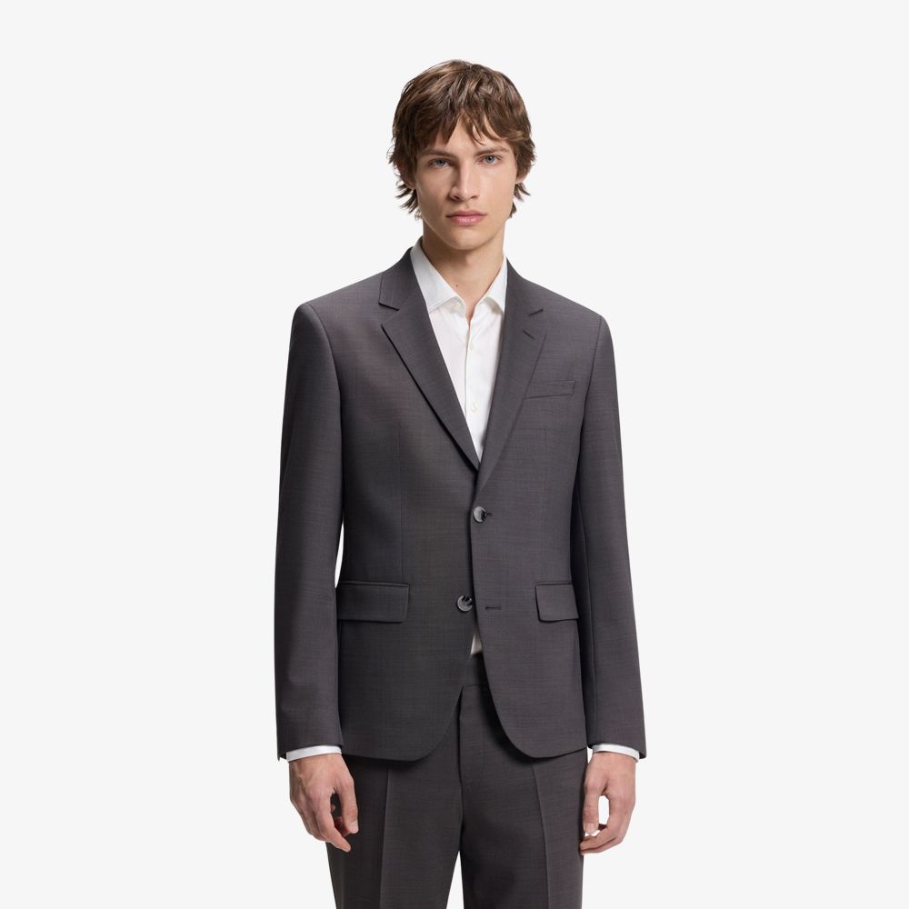 HUGO - Bộ suit hai mảnh HUGO bằng twill co giãn slim fit