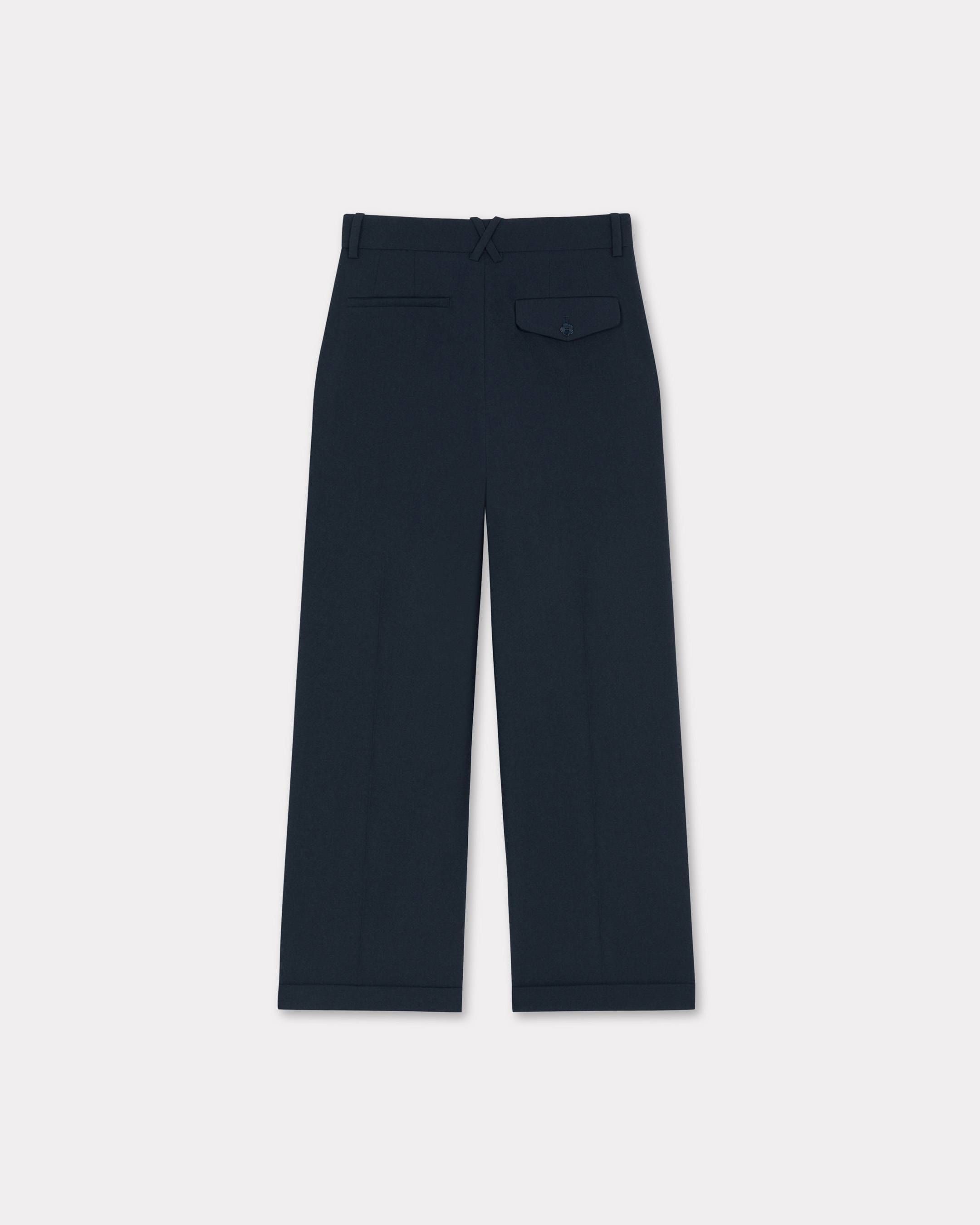 Kenzo - Quần tây ống suông vải len nguyên chất