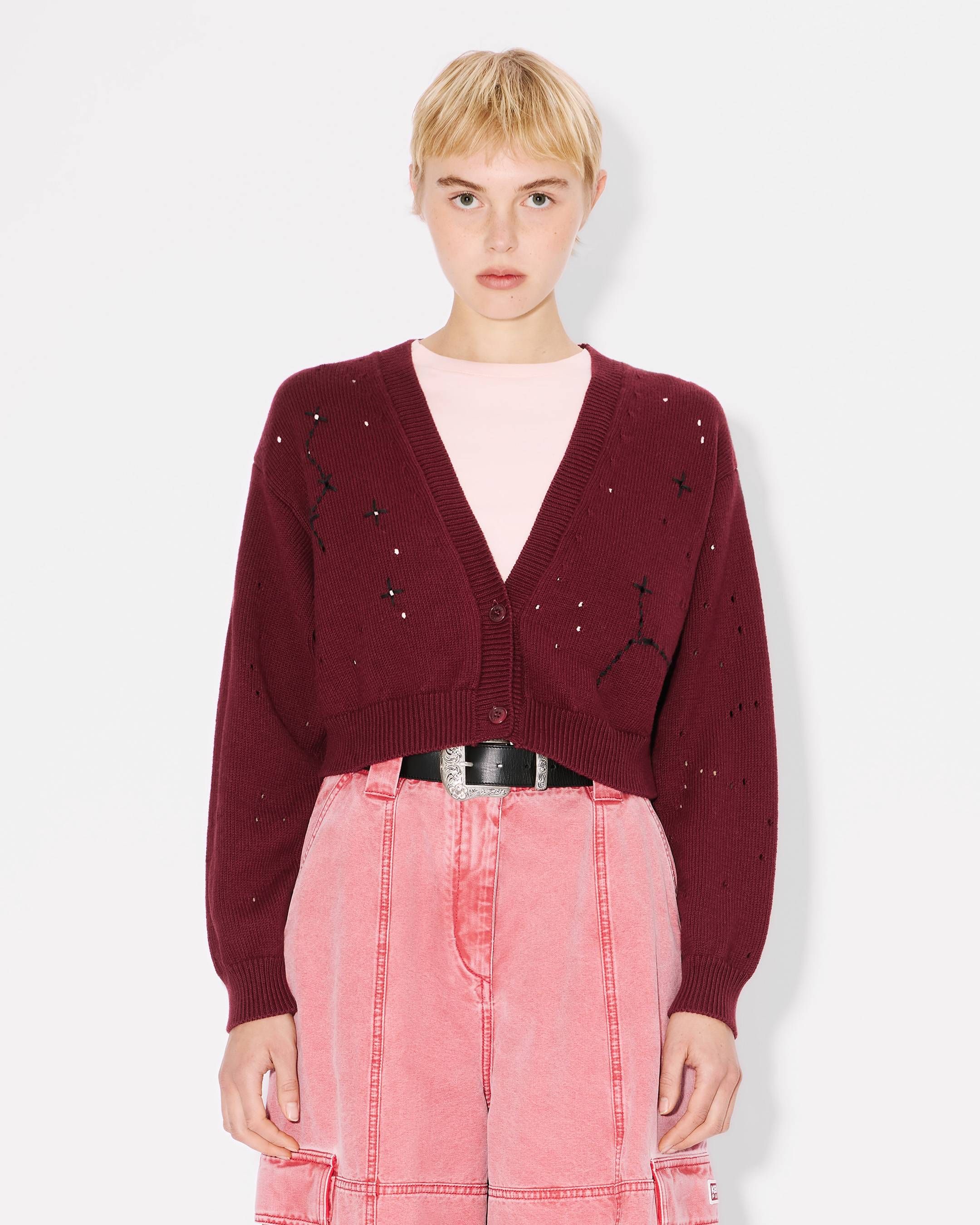 Kenzo - Áo cardigan dáng crop thêu KENZO Constellation