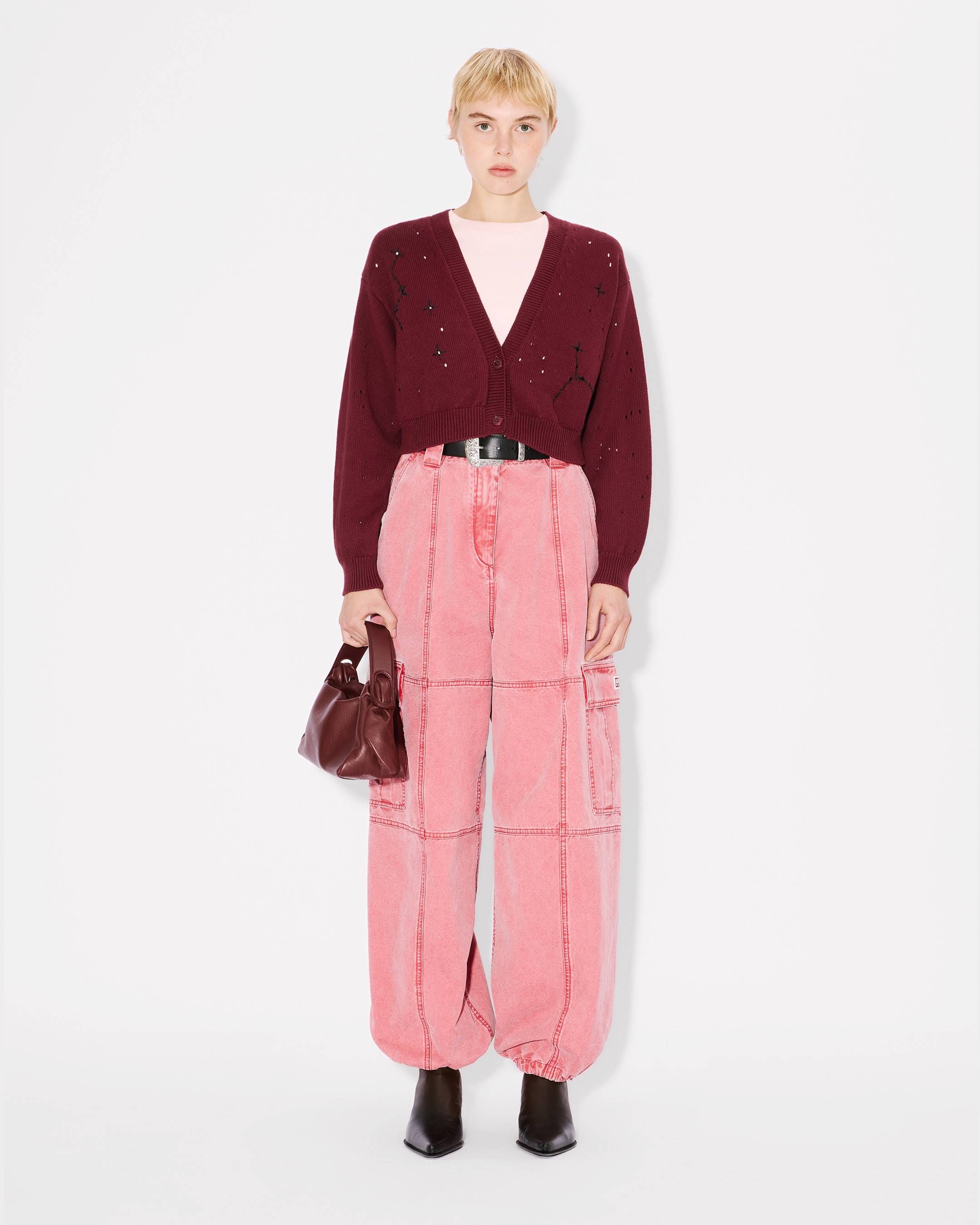Kenzo - Áo cardigan dáng crop thêu KENZO Constellation