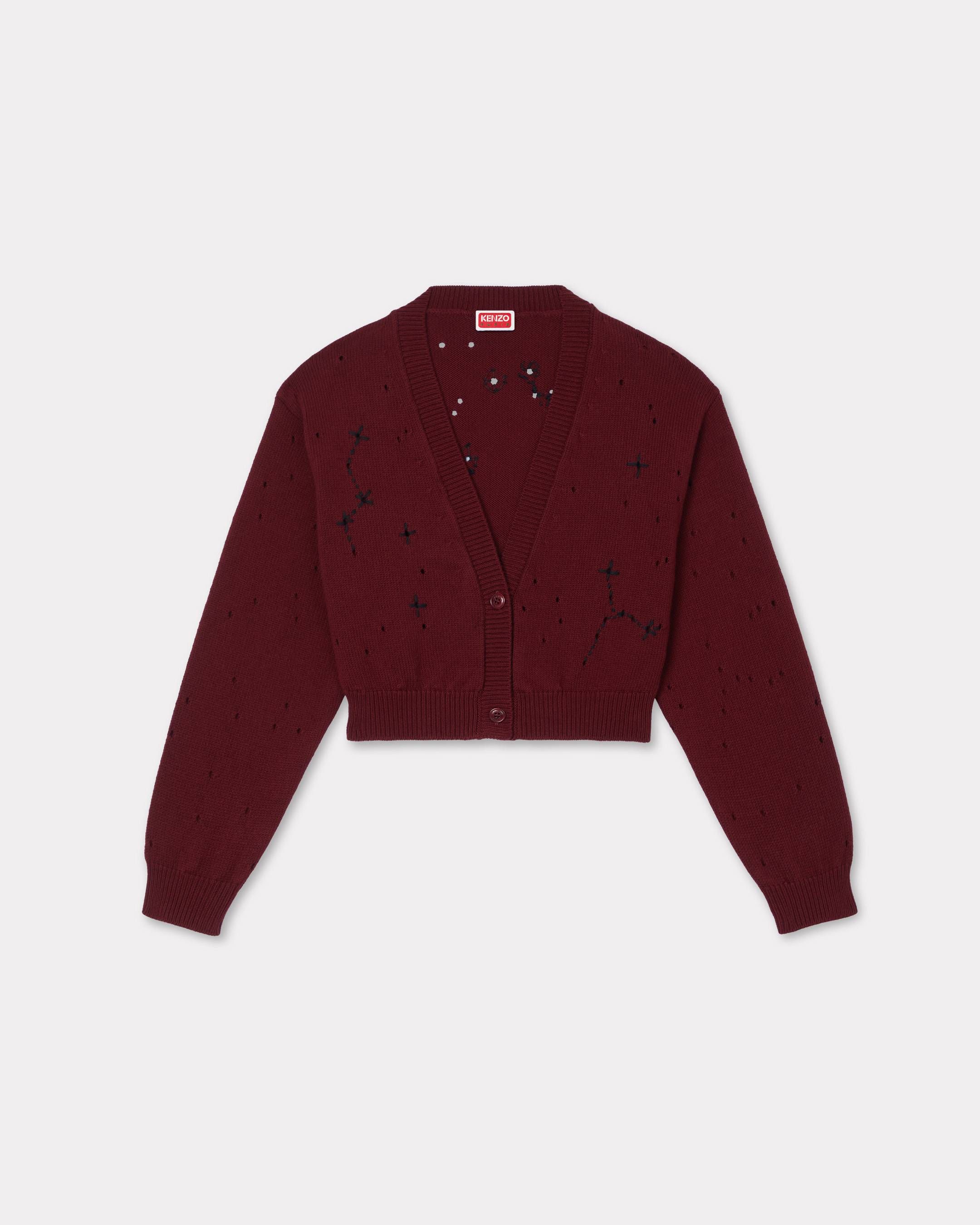 Áo cardigan dáng crop thêu KENZO Constellation