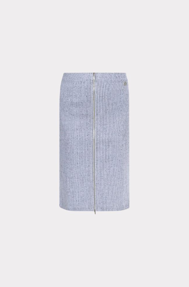 Kenzo - Chân váy midi thun tăm có khóa kéo