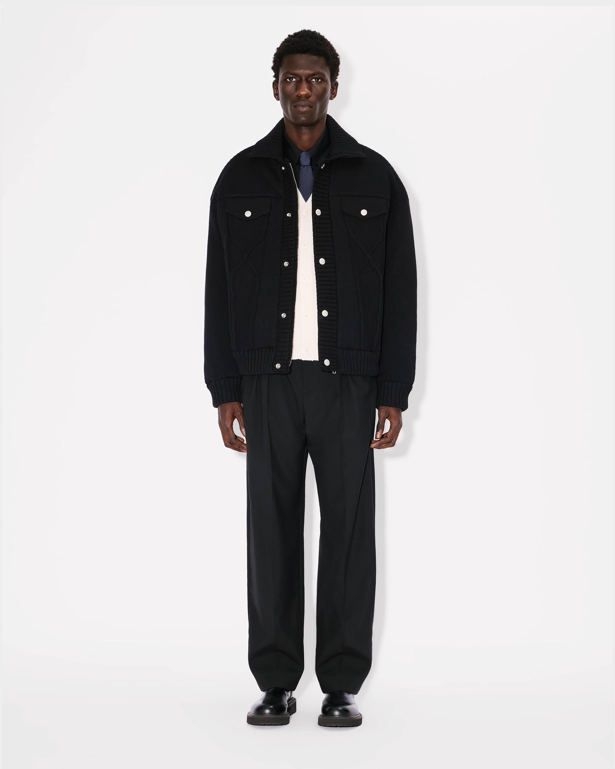 Kenzo - Áo khoác len cổ bẻ KENZO Paris