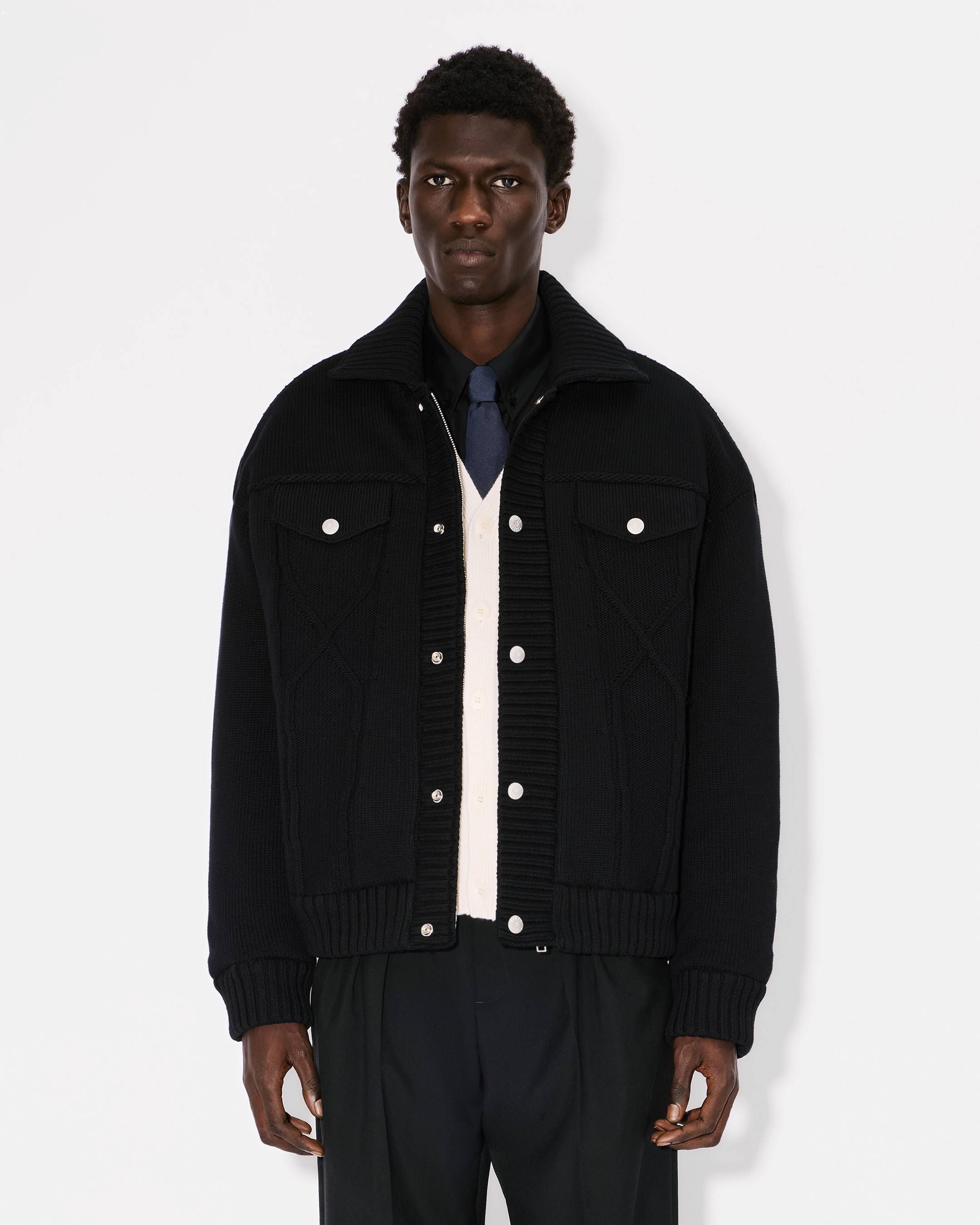 Kenzo - Áo khoác len cổ bẻ KENZO Paris