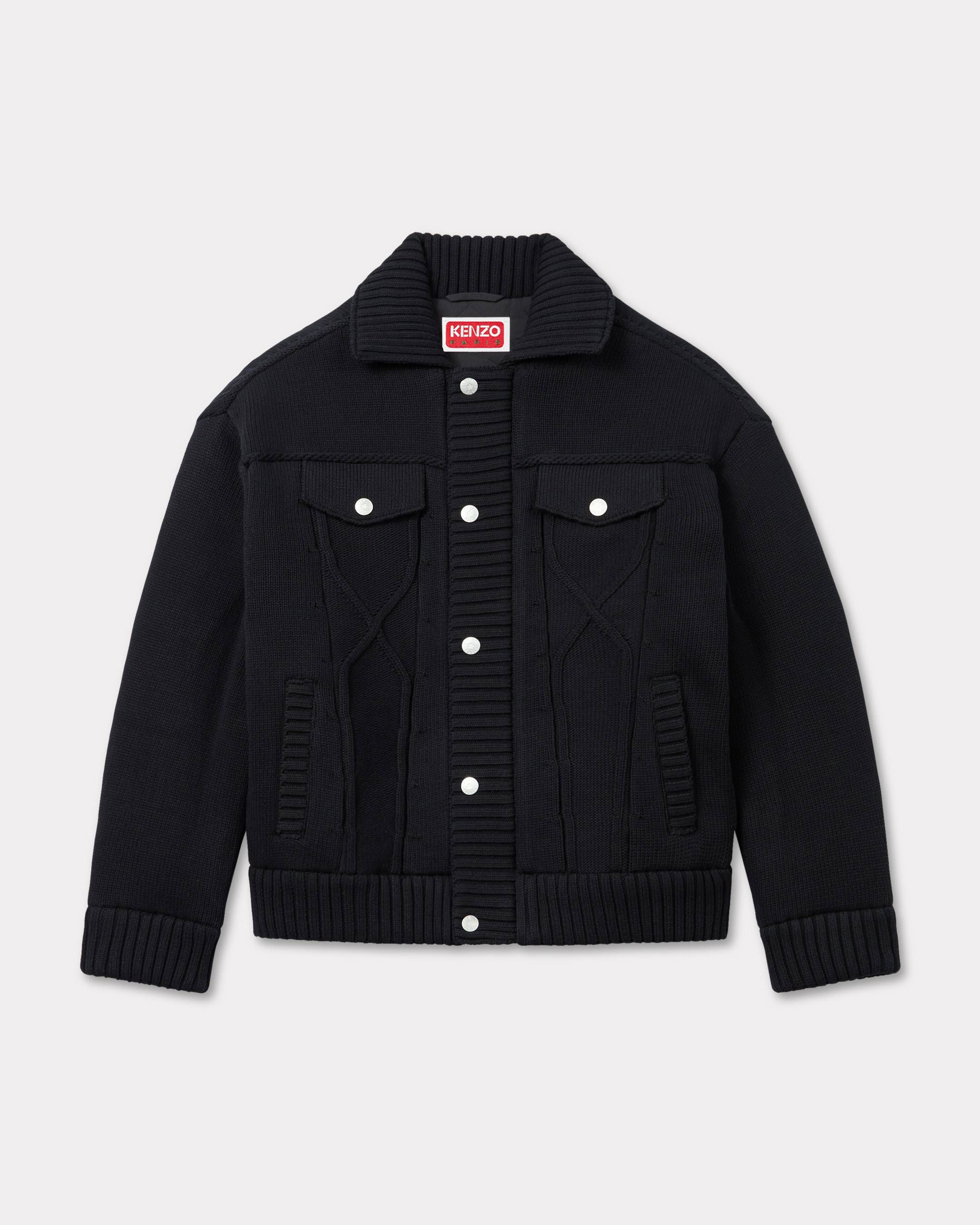 Áo khoác len cổ bẻ KENZO Paris
