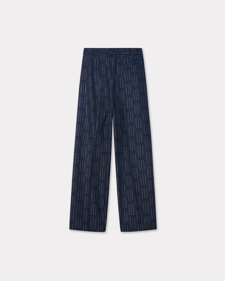 Kenzo - Quần dài ống rộng KENZO Weave họa tiết đan nan