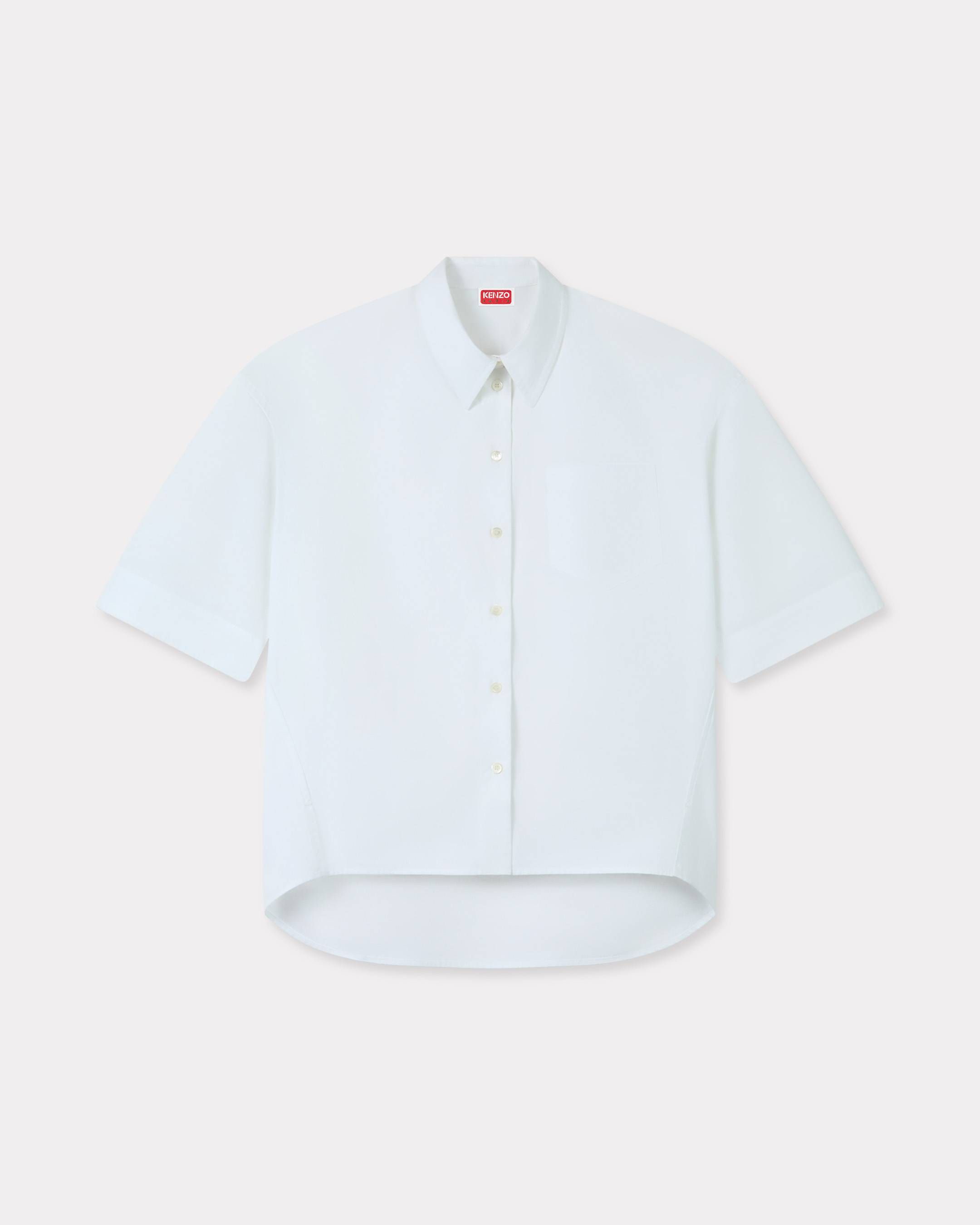 Áo sơ mi cotton dáng lửng oversized